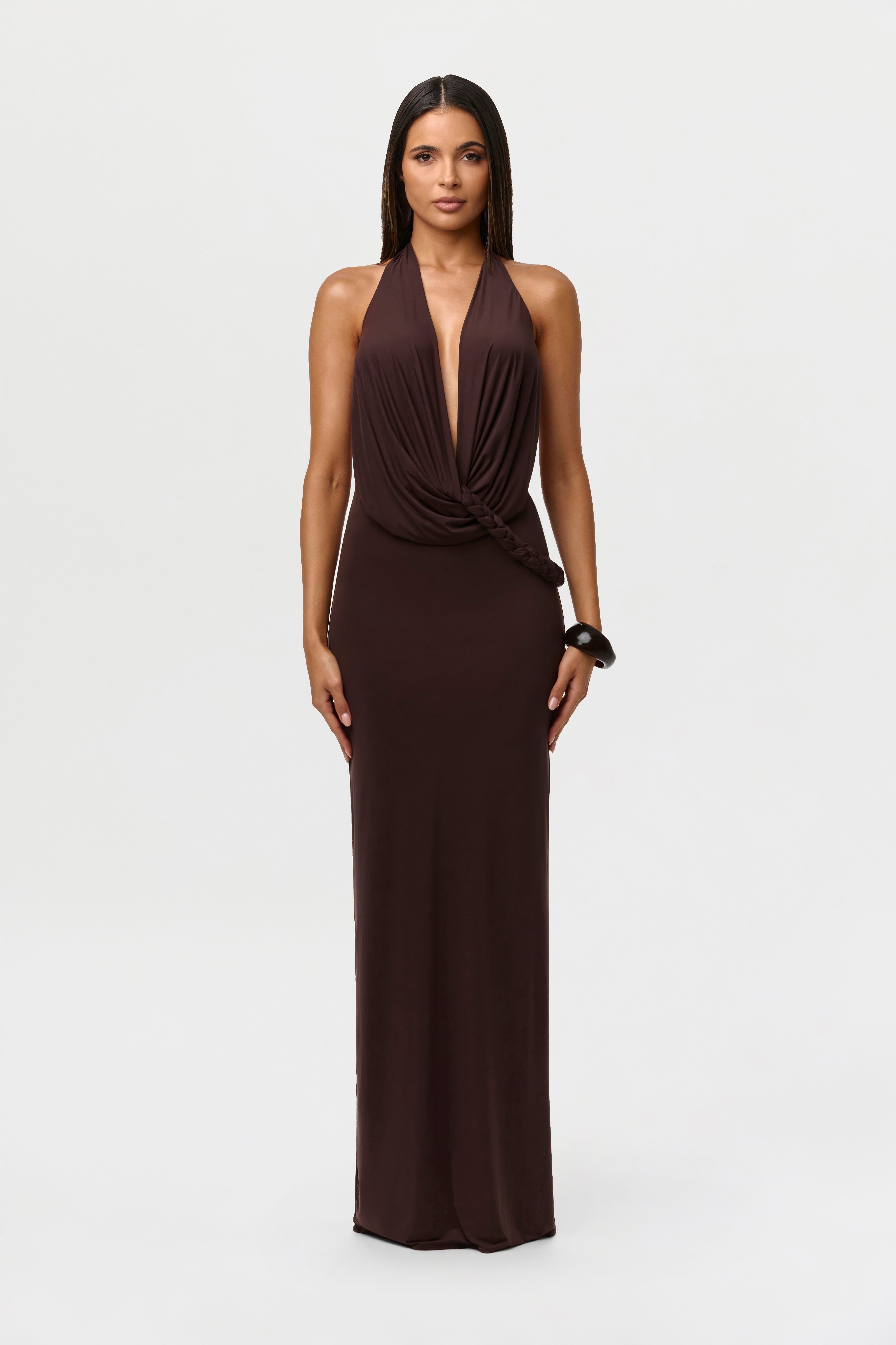 Naked Halter Braid Maxi Dress – Naked Wardrobe