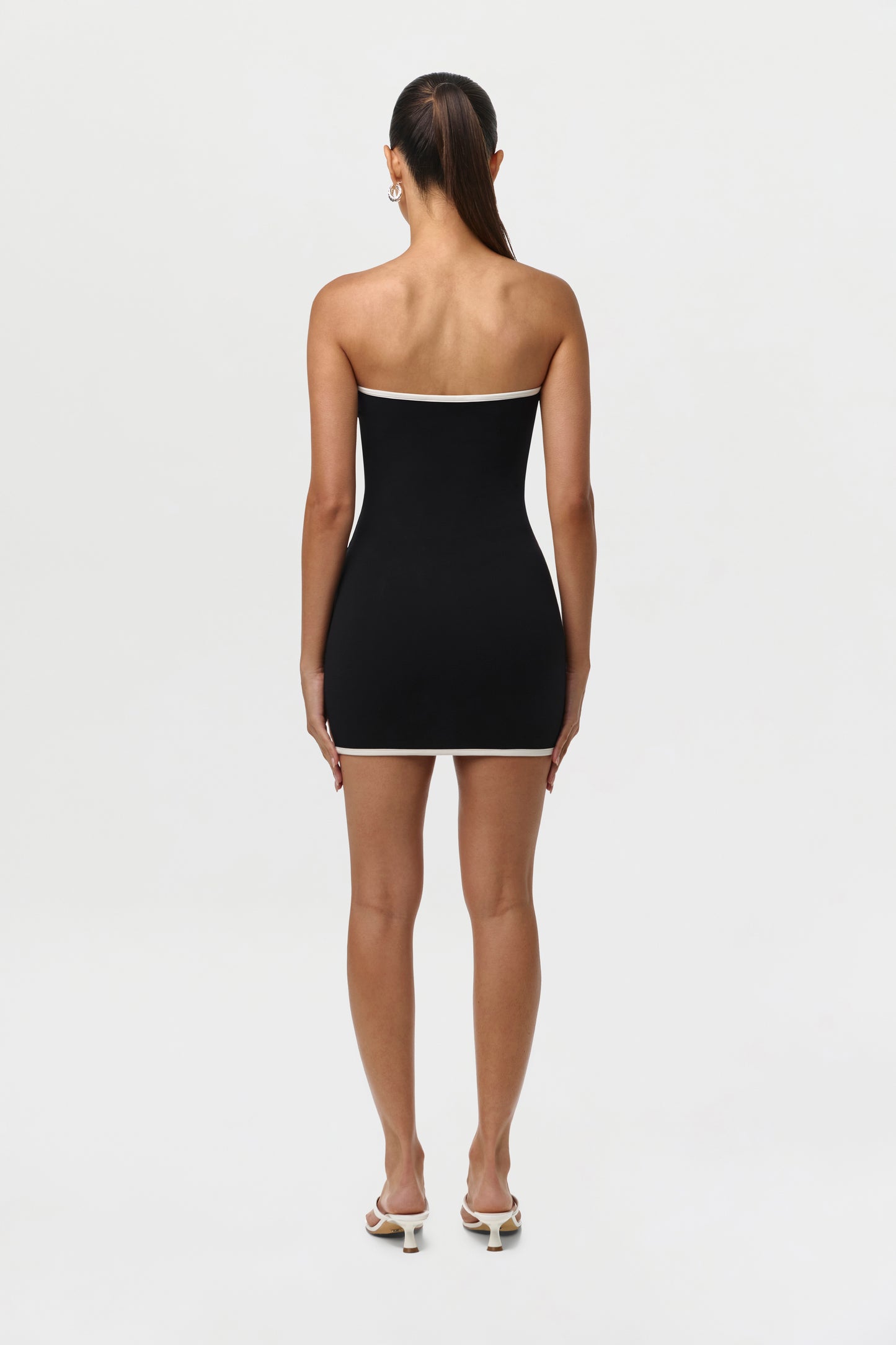 Black Sporty Naked Tube Mini Dress
