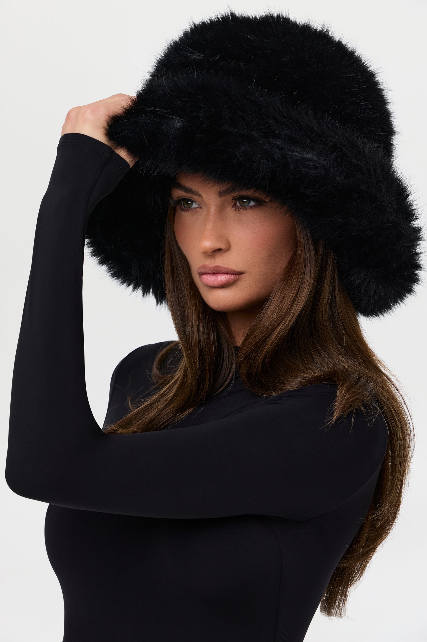 Faux Fur Oversized Bucket Hat