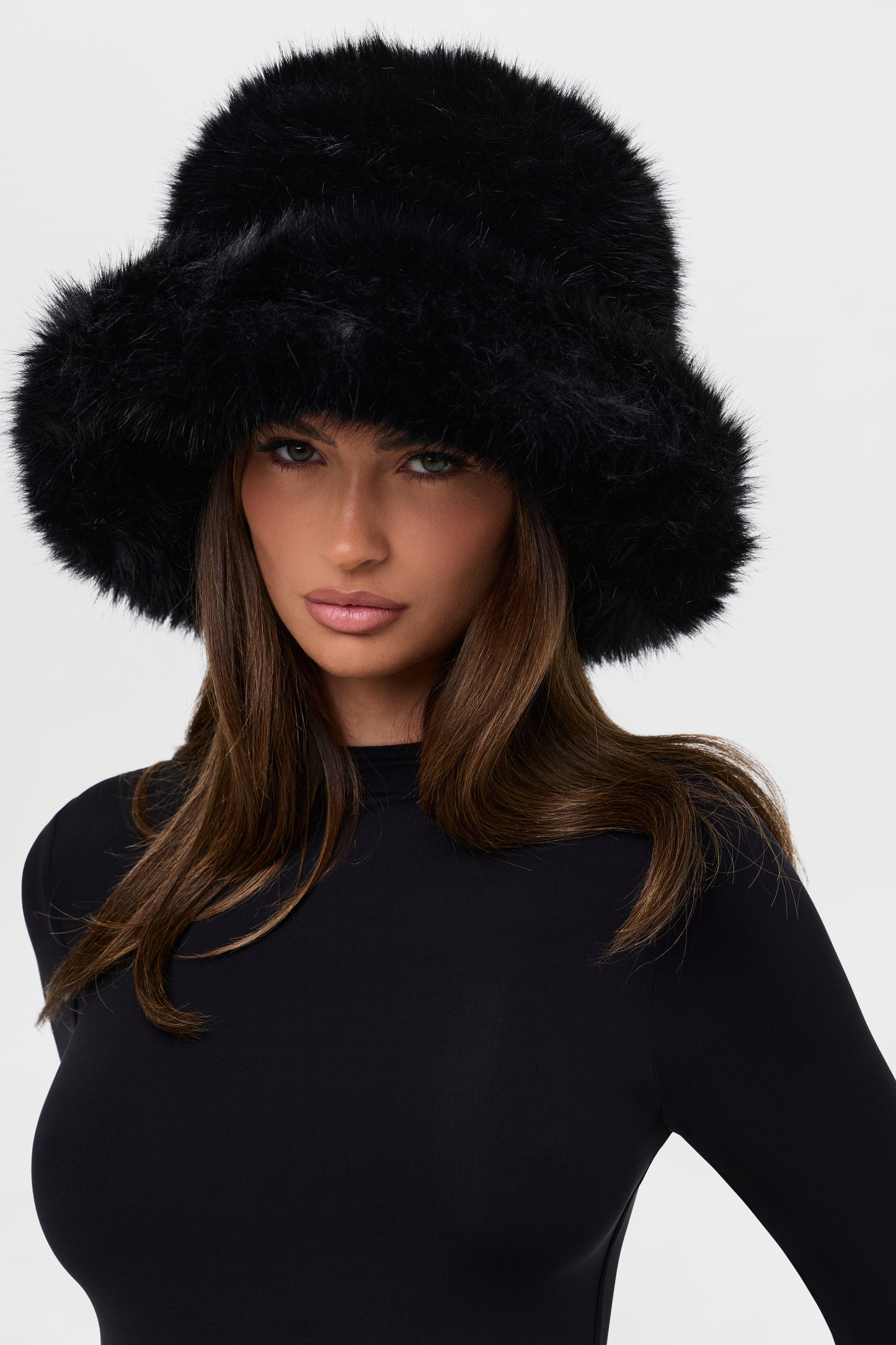 Faux Fur Oversized Bucket Hat