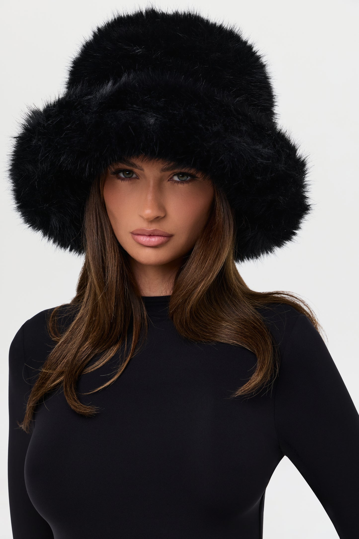Faux Fur Oversized Bucket Hat