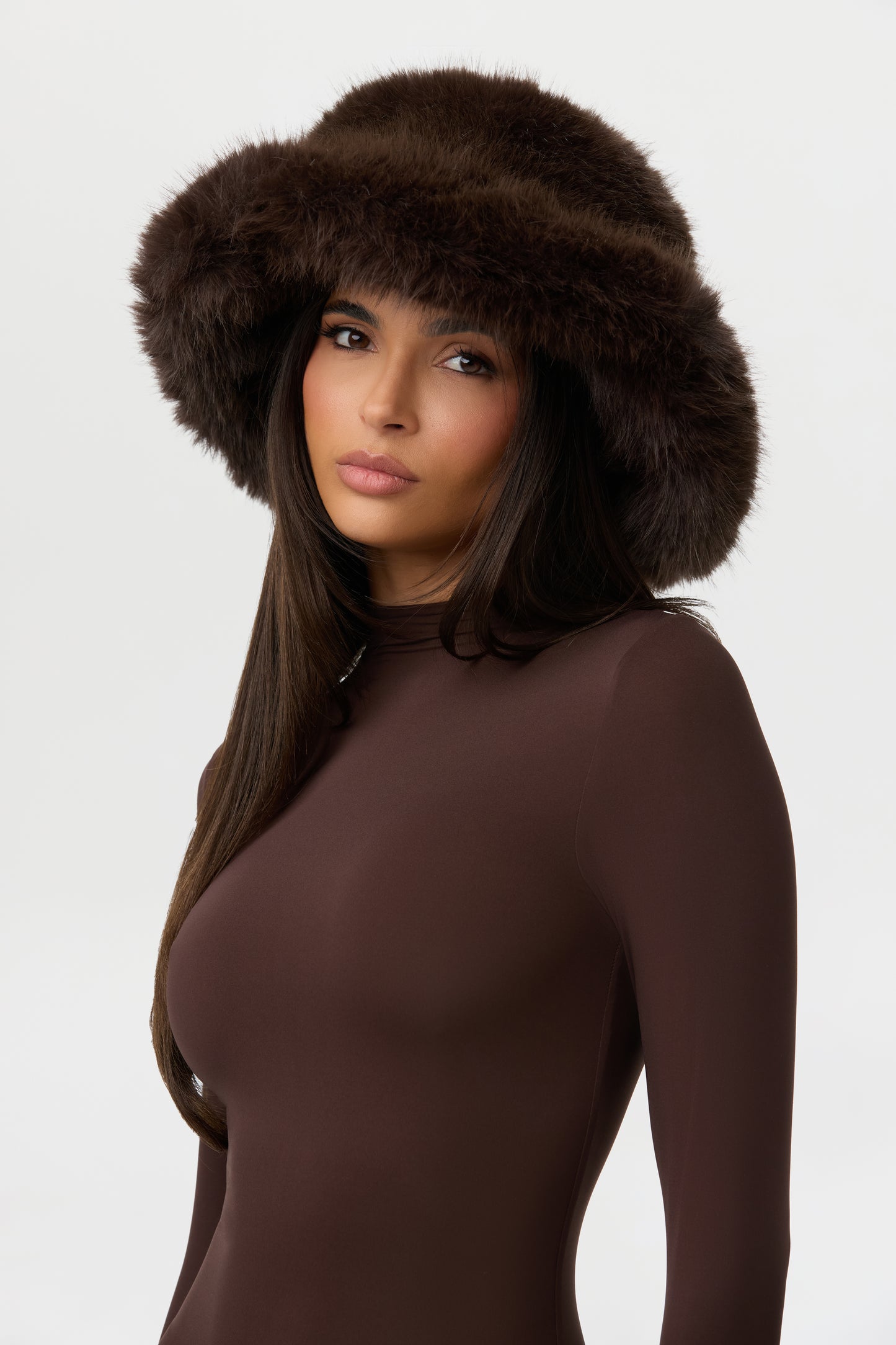 Faux Fur Oversized Bucket Hat