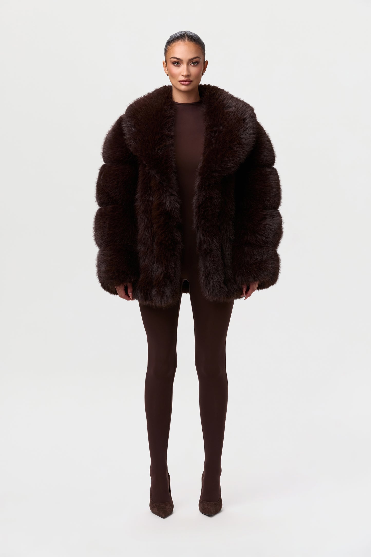 Faux Fur Pelted Coat