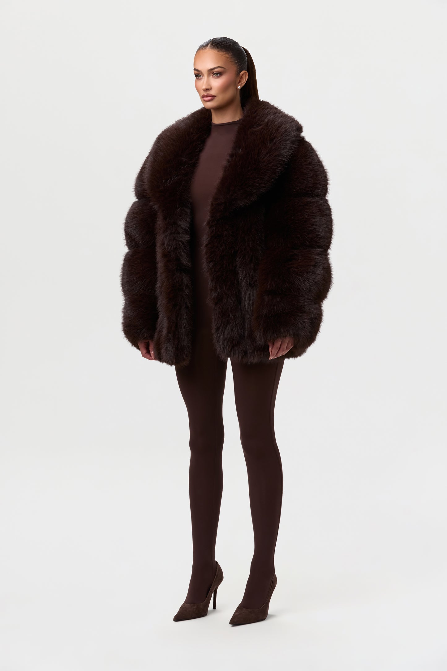 Faux Fur Pelted Coat