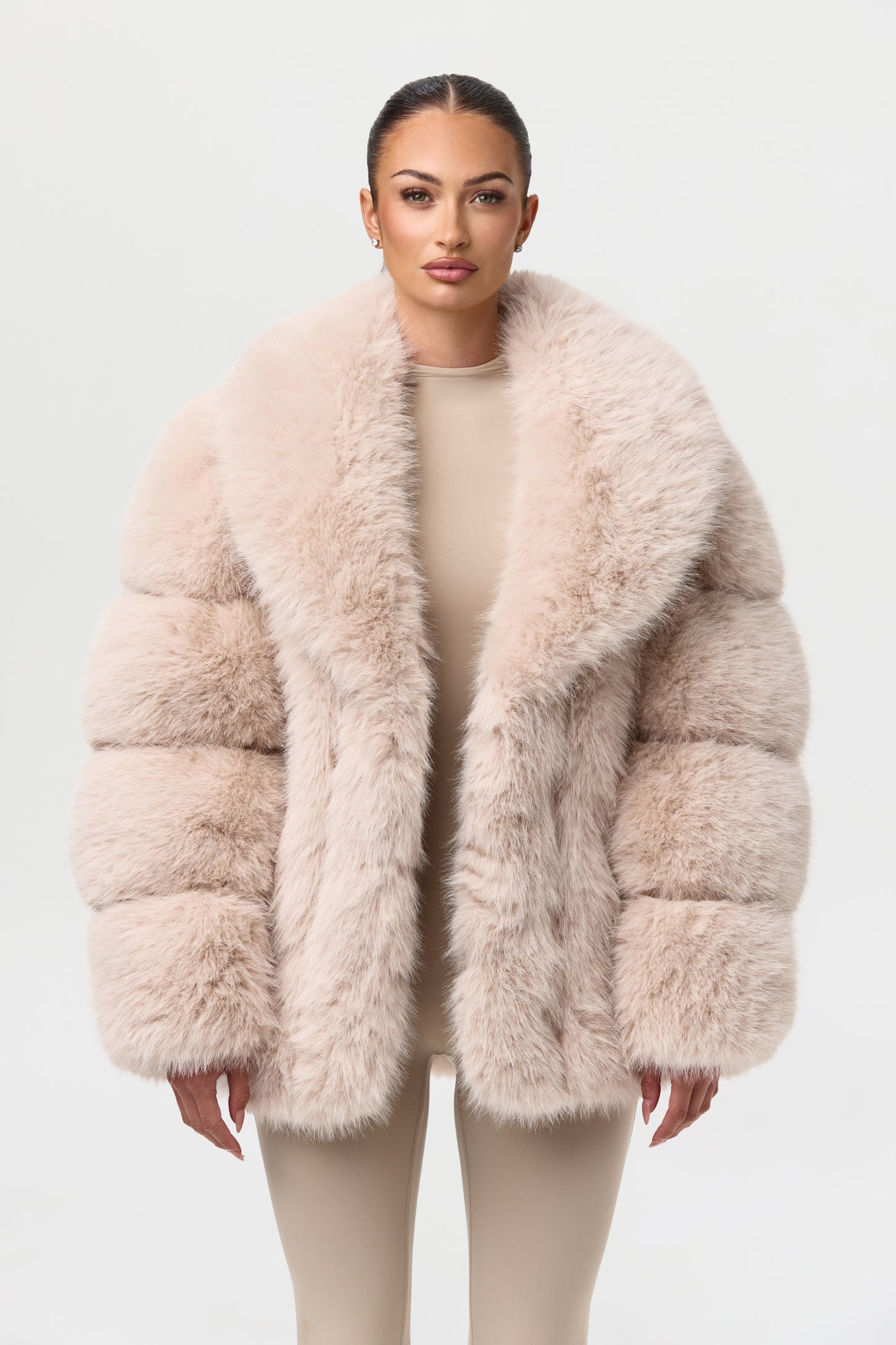 Faux Fur Pelted Coat