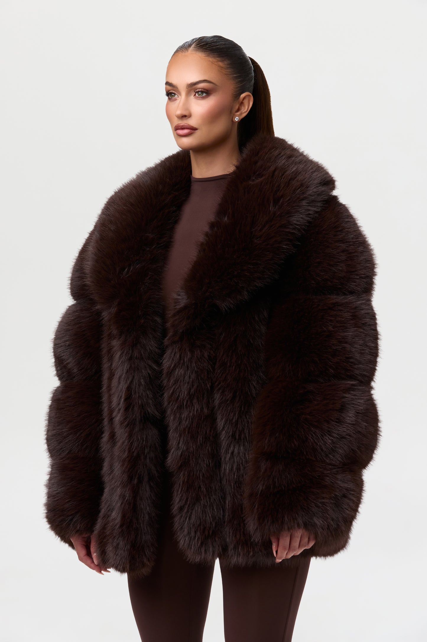 Faux Fur Pelted Coat
