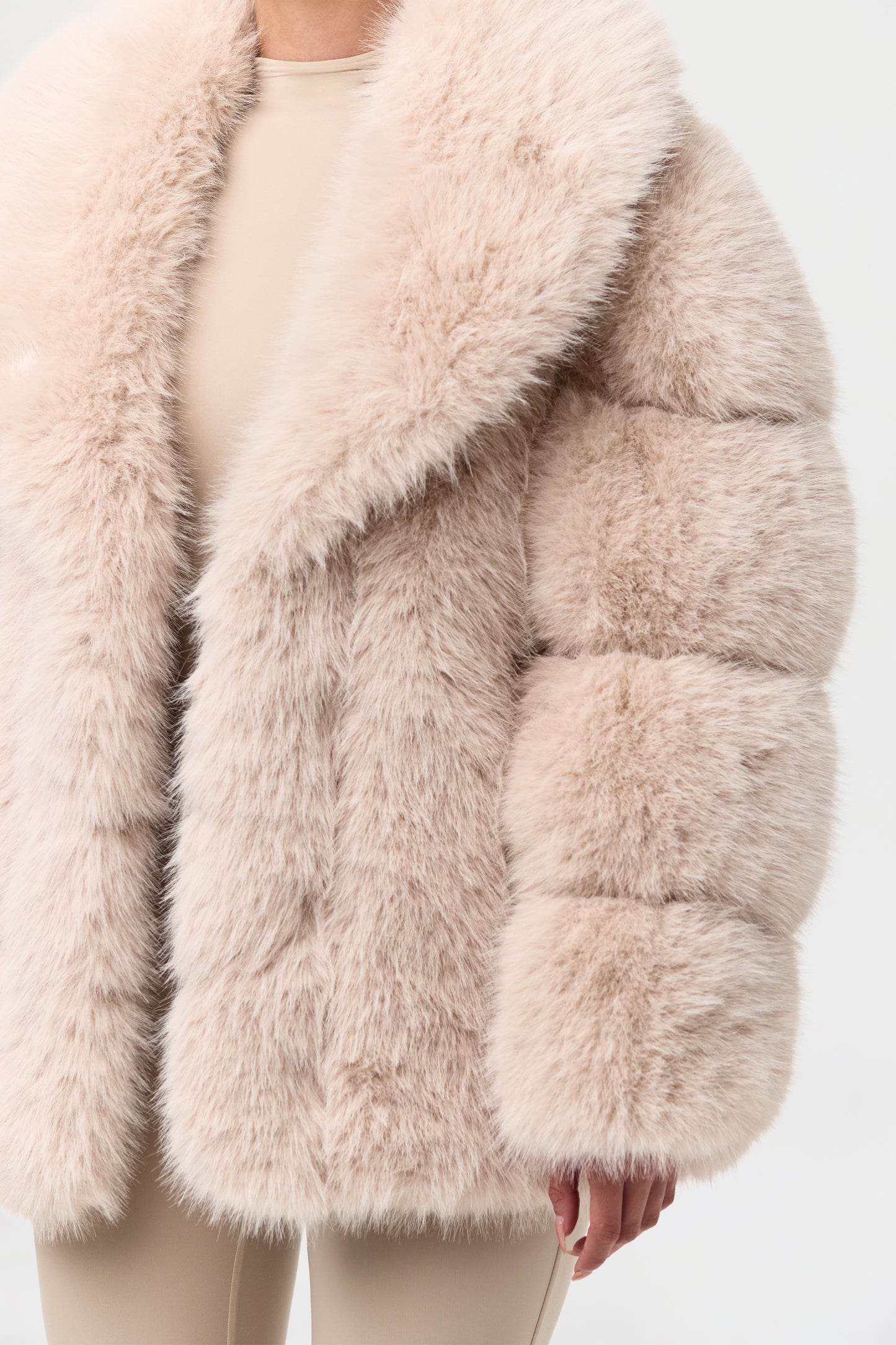 Faux Fur Pelted Coat