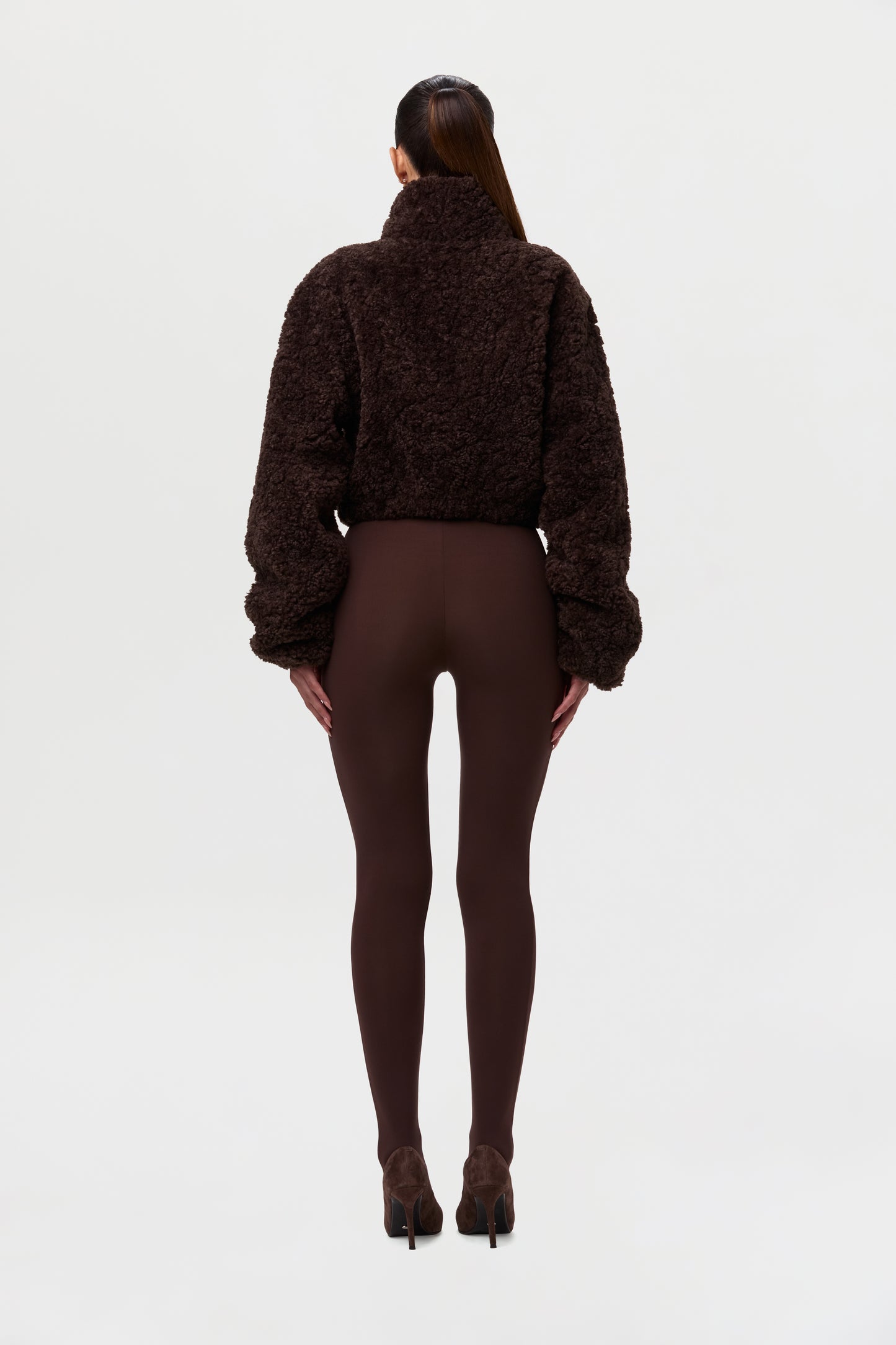 Sherpa Quarter-Zip Cropped Sweater