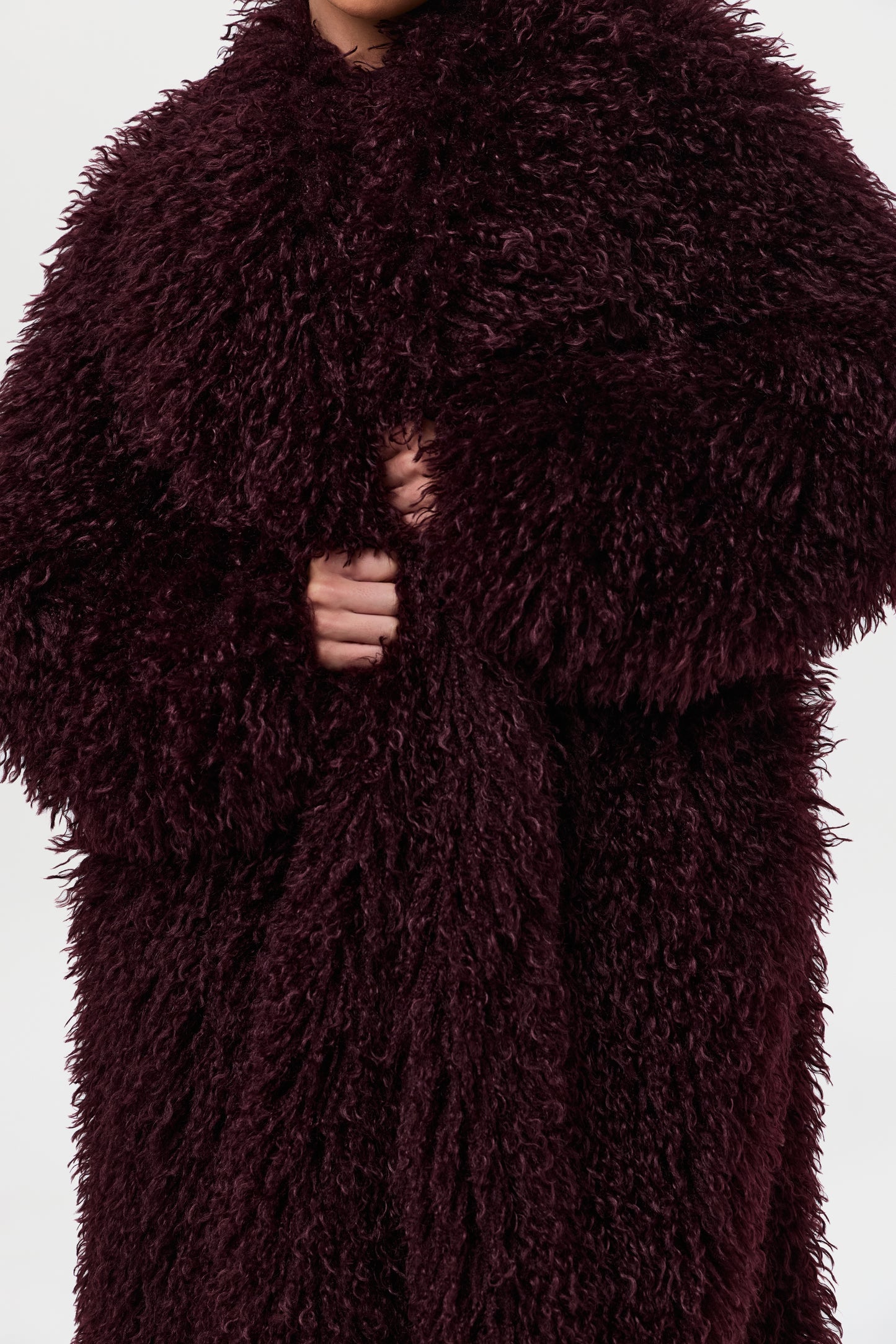 Faux Fur Plush Long Coat