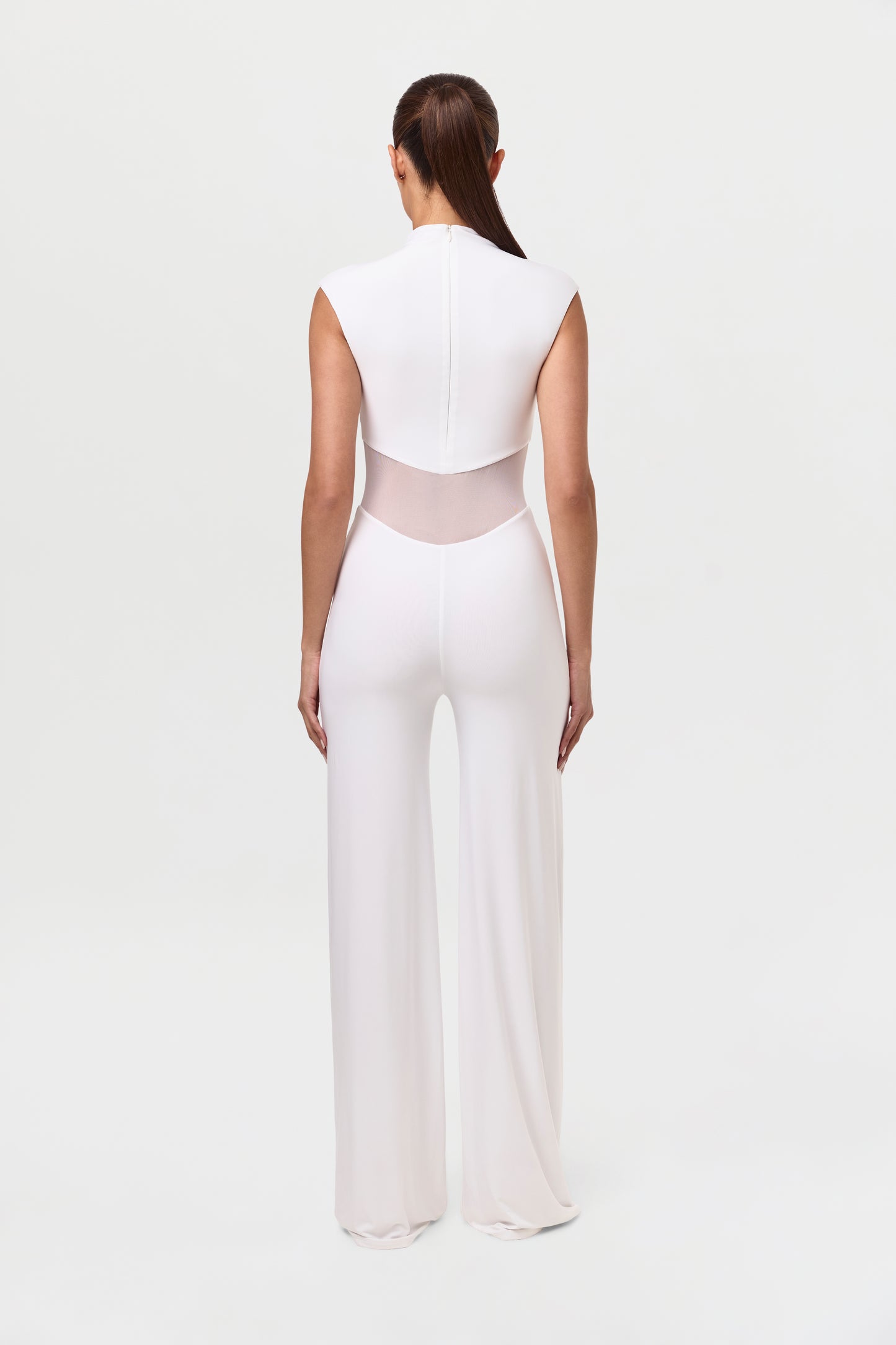 Hourglass Mesh Wide Leg Jumpsuit