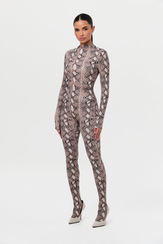 Naked Print Jumpsuit Petite