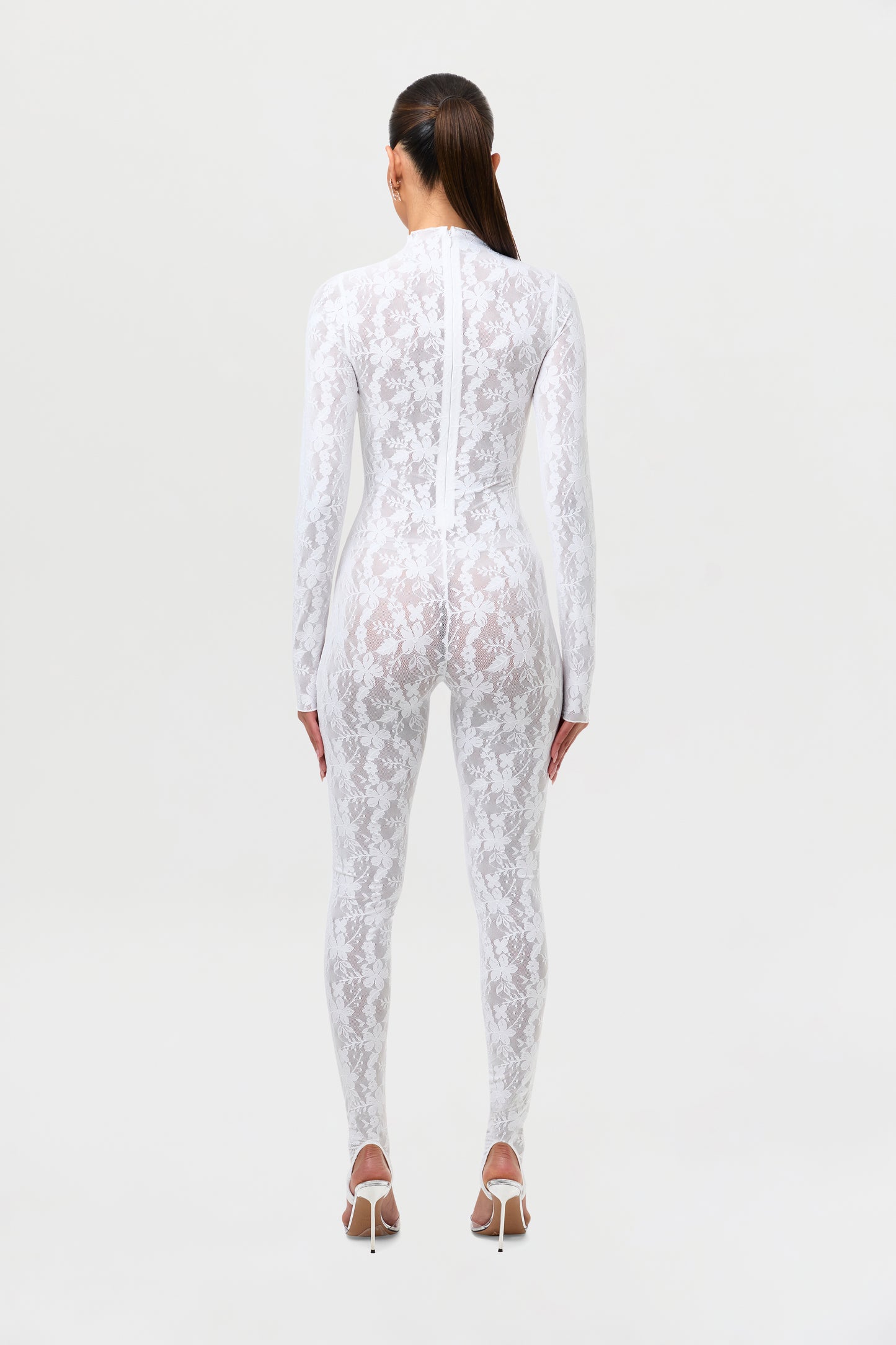 Stretch Lace Stirrup Jumpsuit Petite