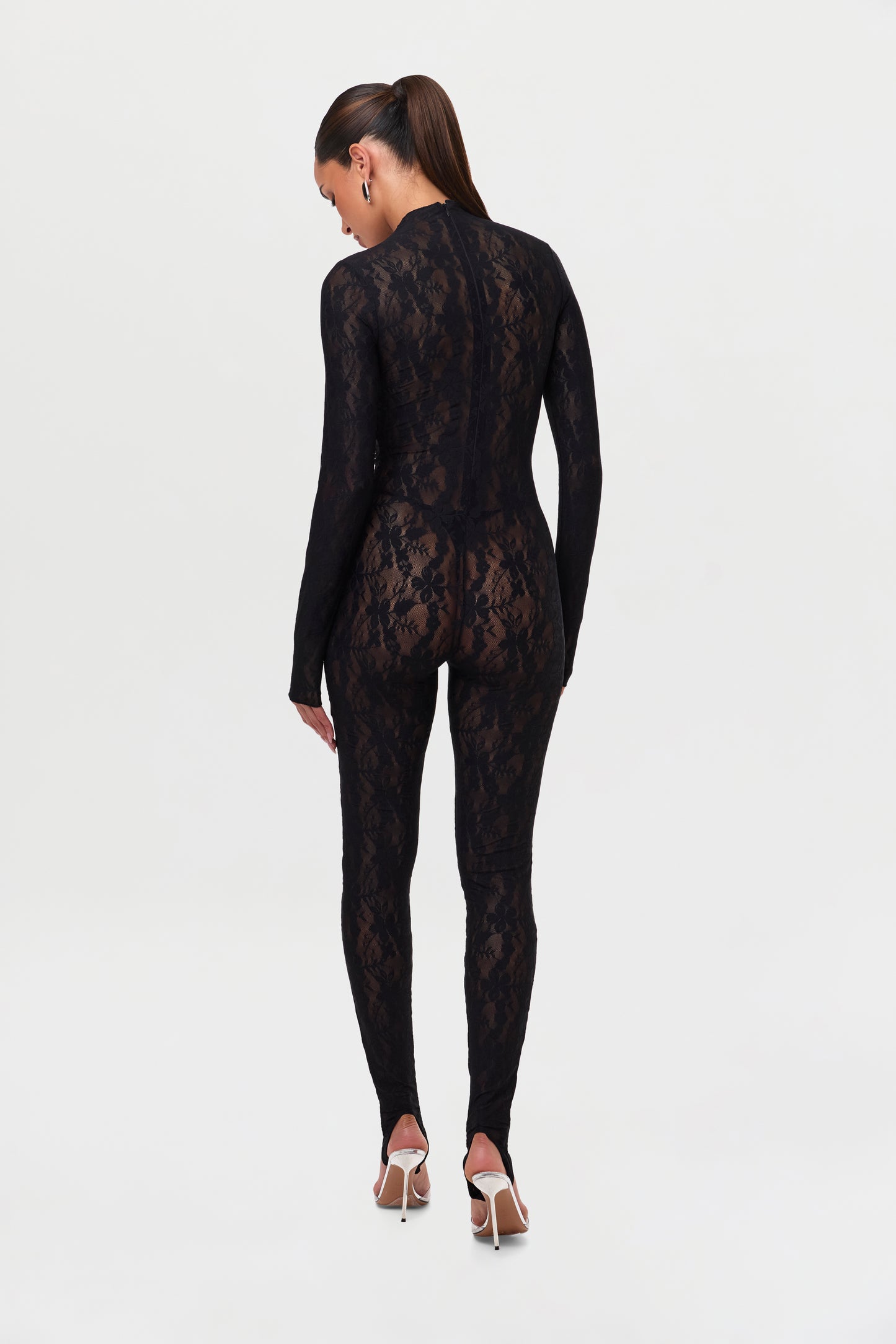 Stretch Lace Stirrup Jumpsuit Petite