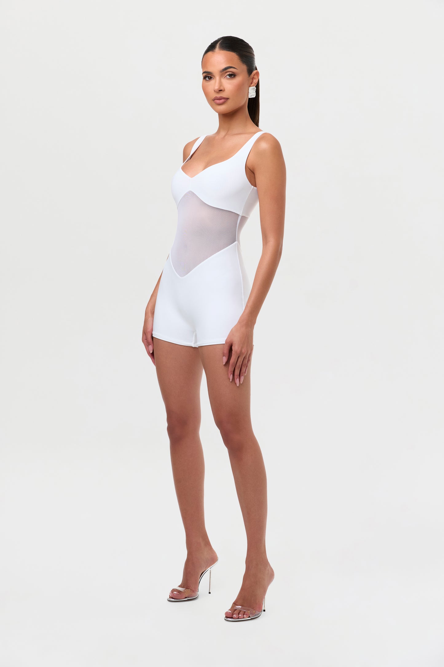 Hourglass Mesh Tank Romper