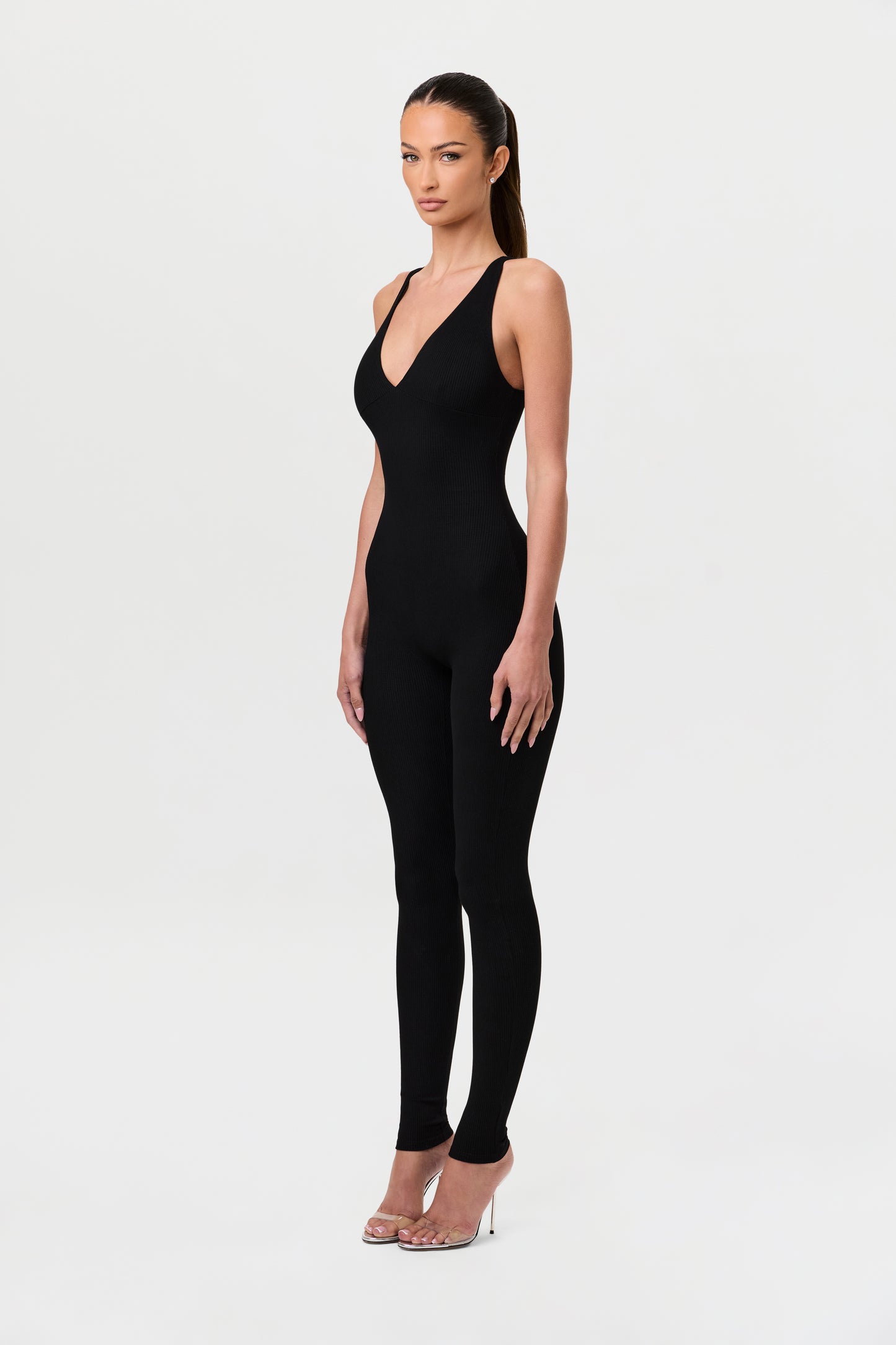 Snatched V-Neck Tank Jumpsuit