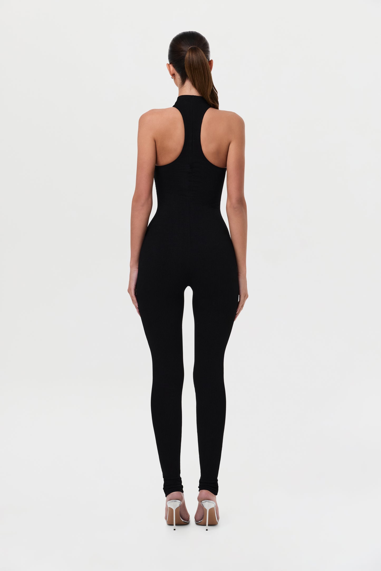 Snatched Zip Up Racerback Jumpsuit