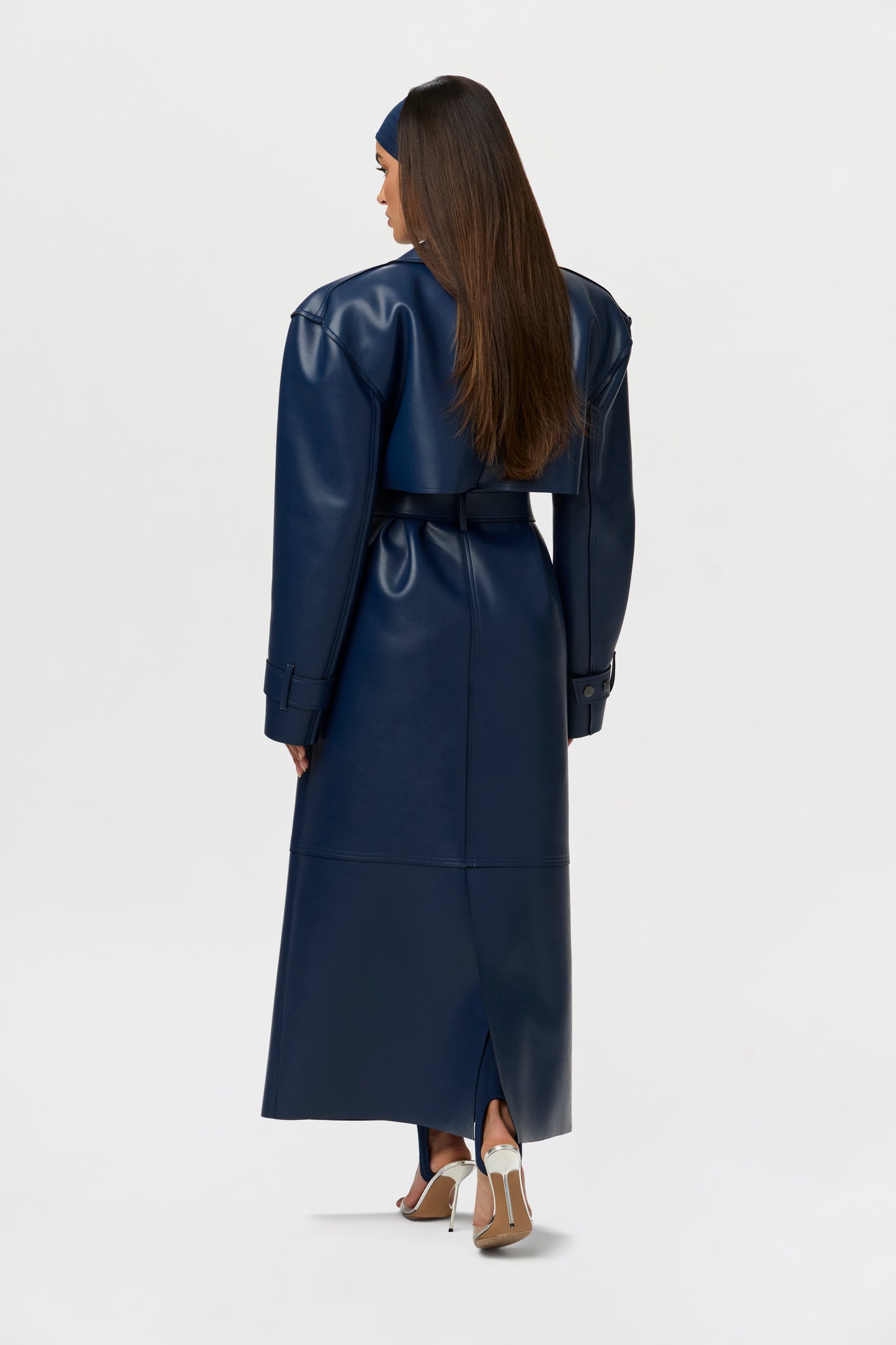 Vegan Leather Trench Coat