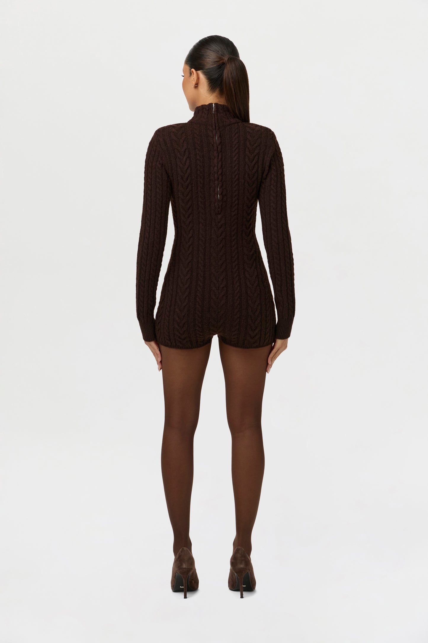 Cable Knit Turtleneck Romper
