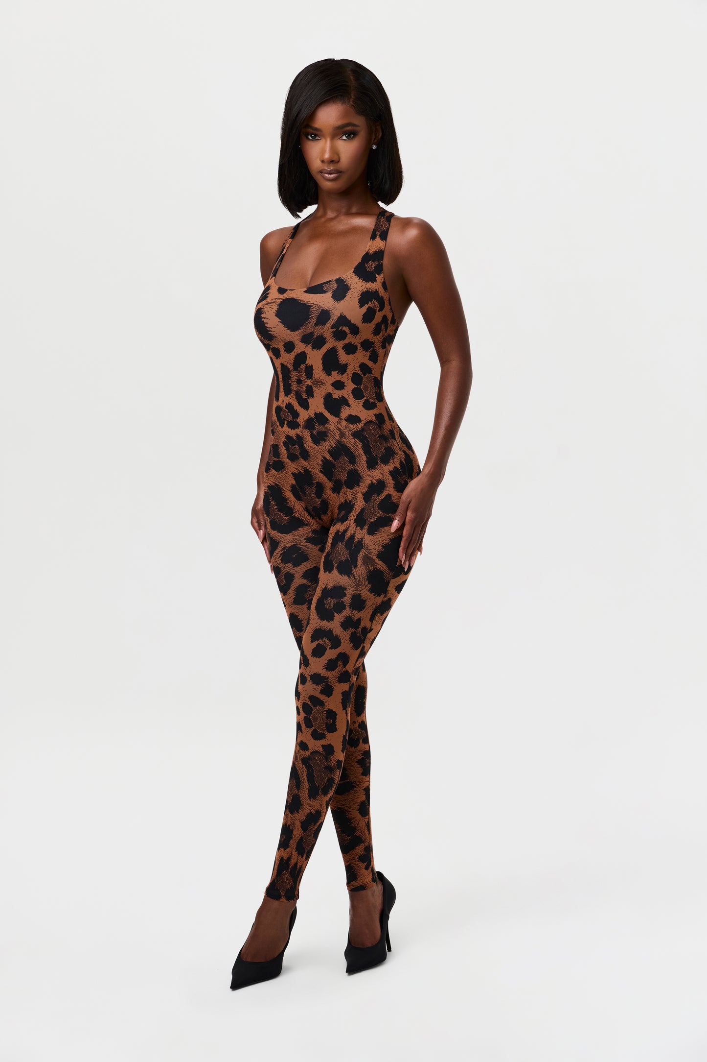 Naked Print Racerback Jumpsuit