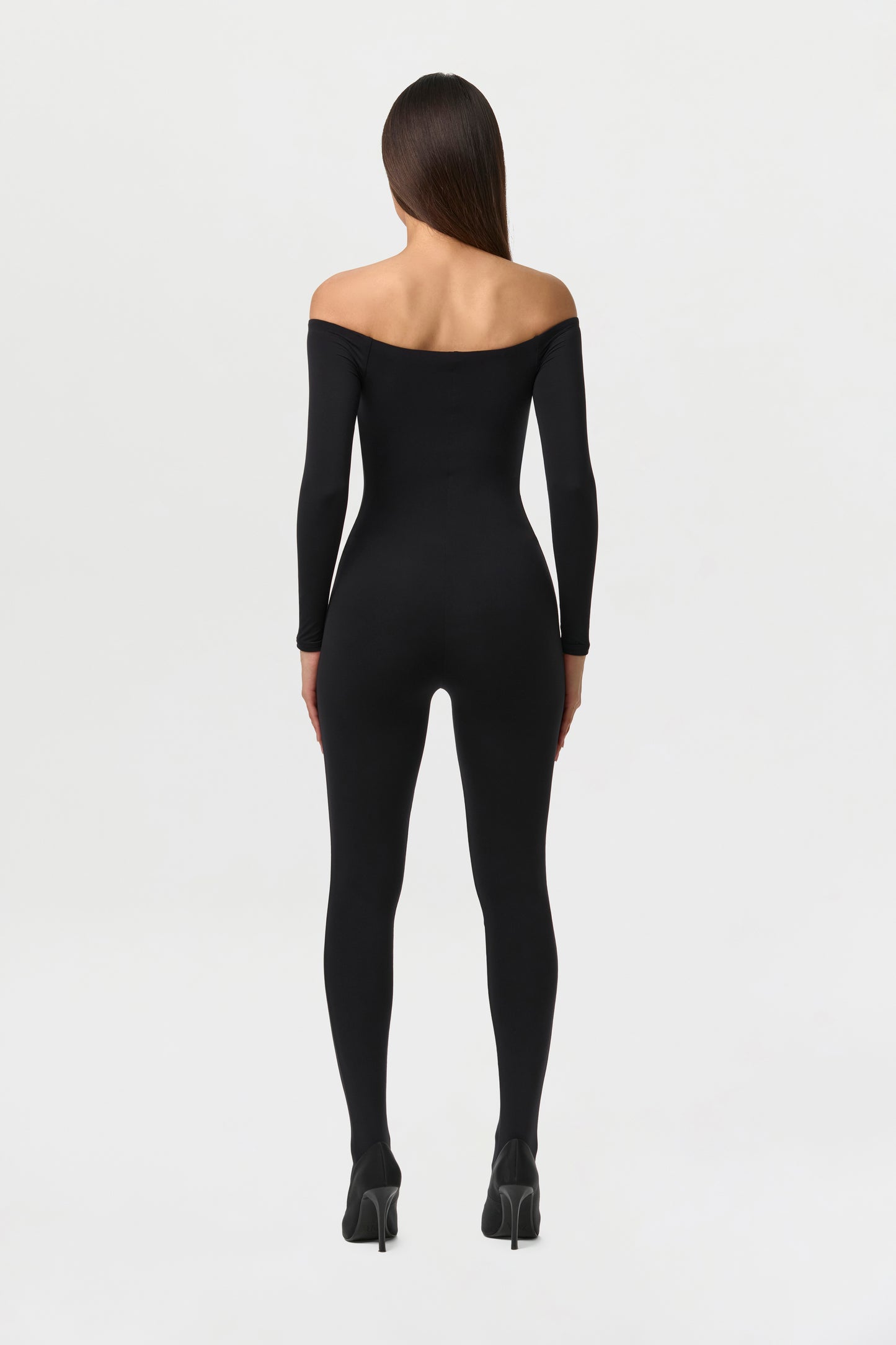 Naked Off-Shoulder Closed Toe Jumpsuit