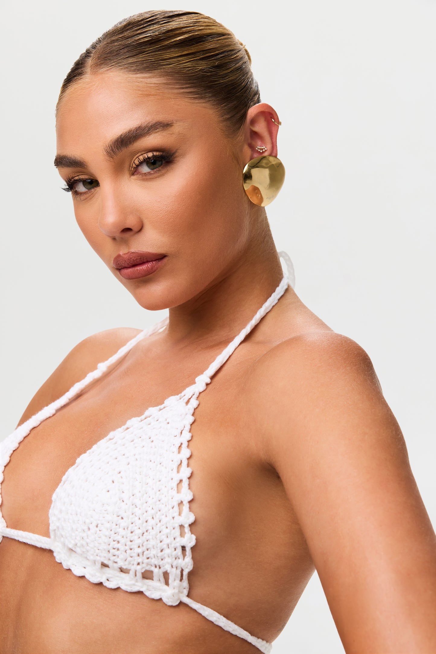 Crochet Triangle Halter Tie Bikini