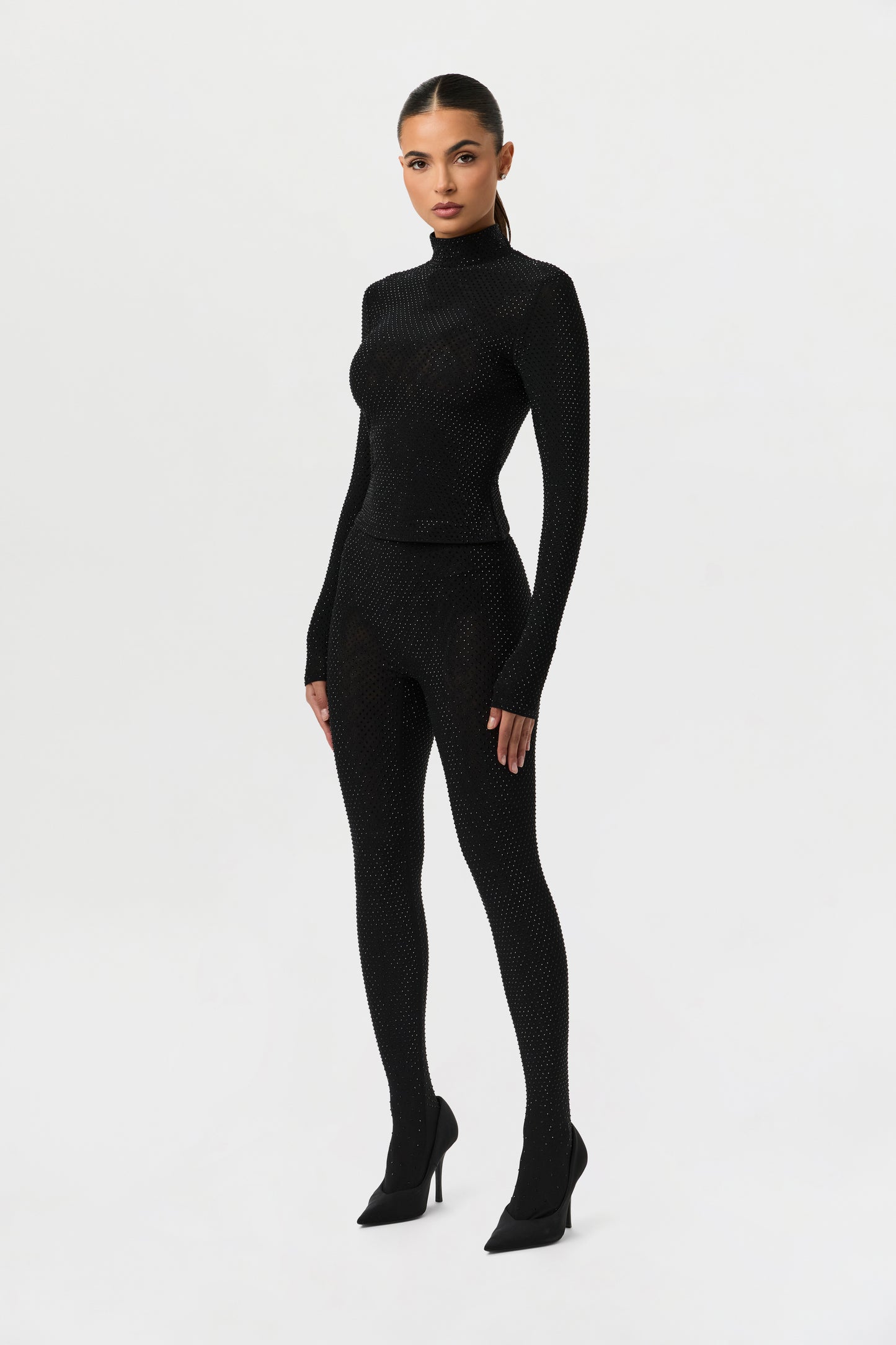 Crystal Turtleneck Top