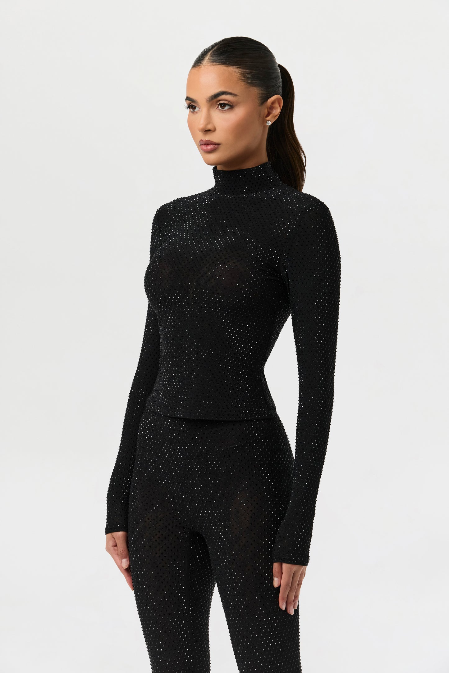 Crystal Turtleneck Top