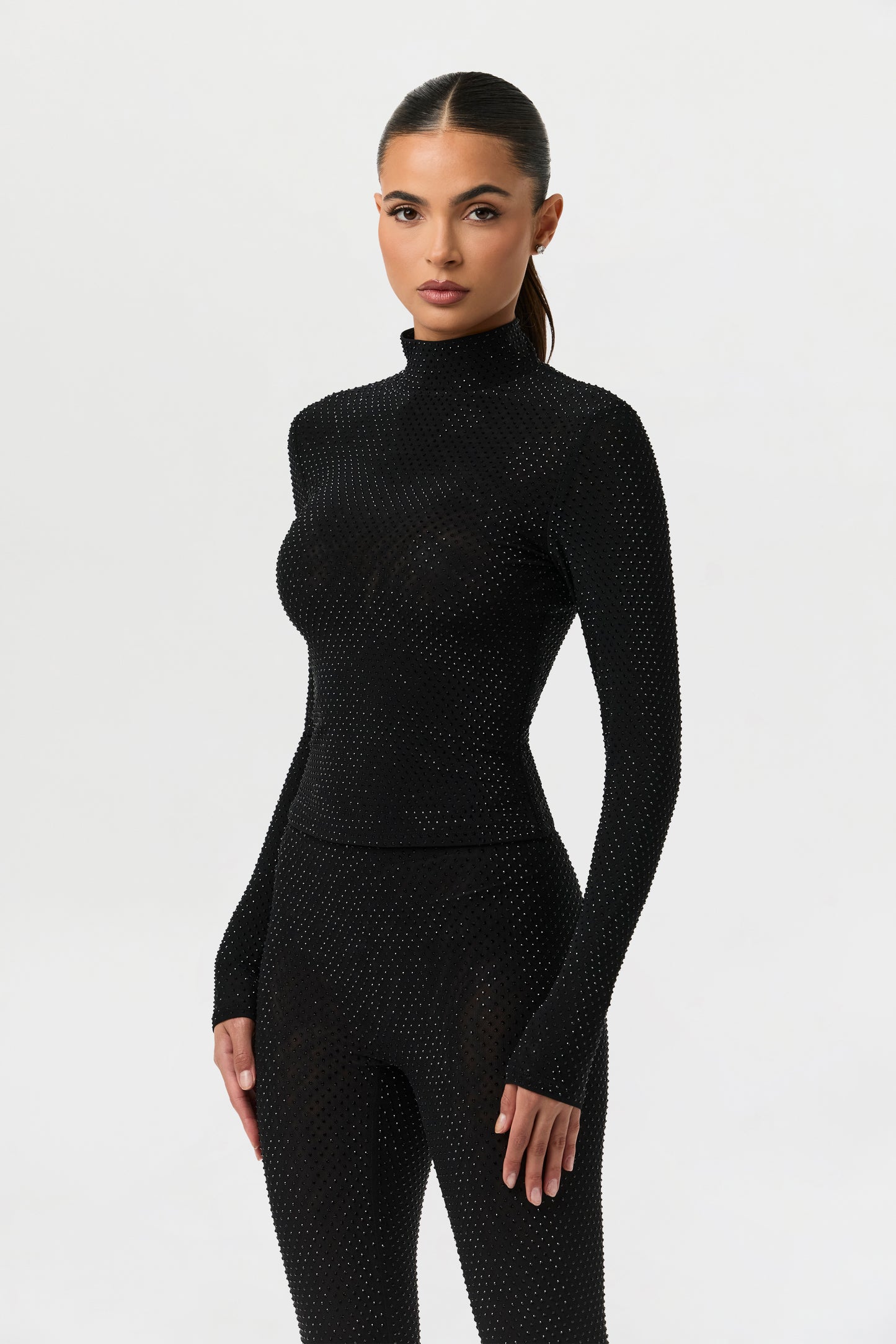 Crystal Turtleneck Top