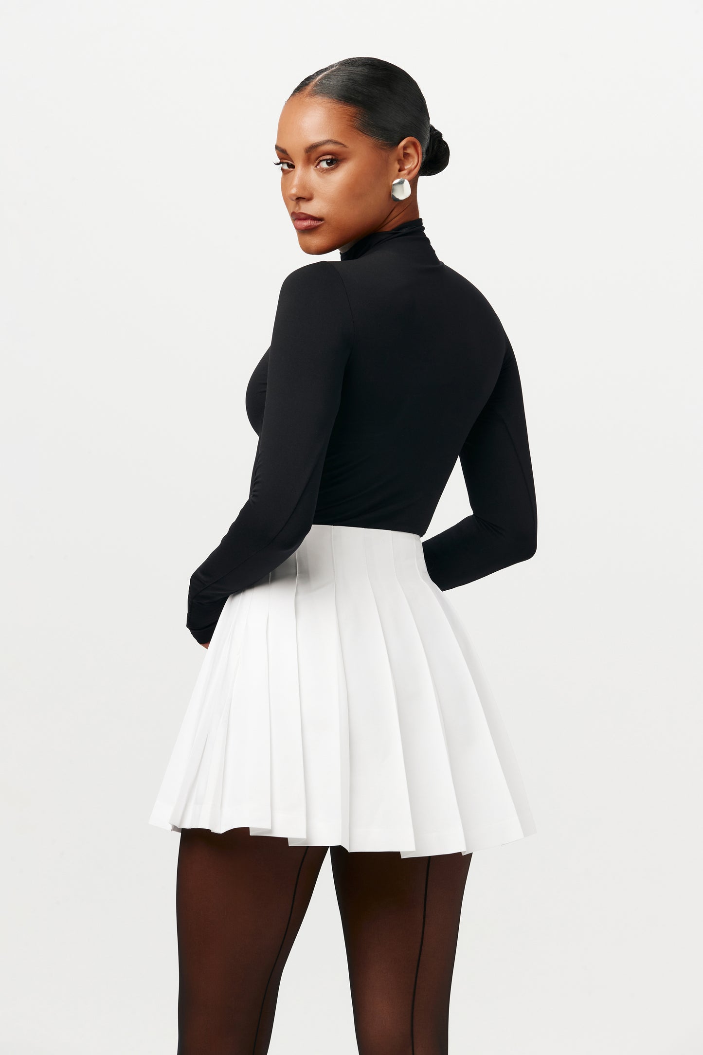 Shirting Pleated Mini Skirt