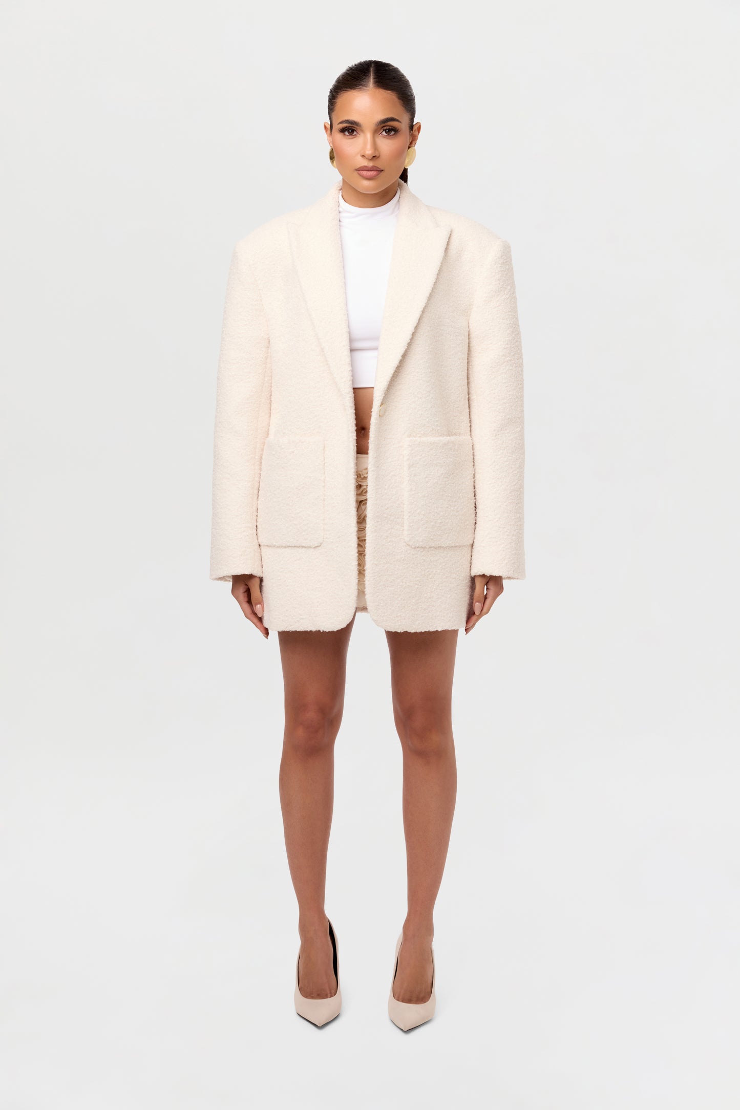 Bouclé Suited Blazer