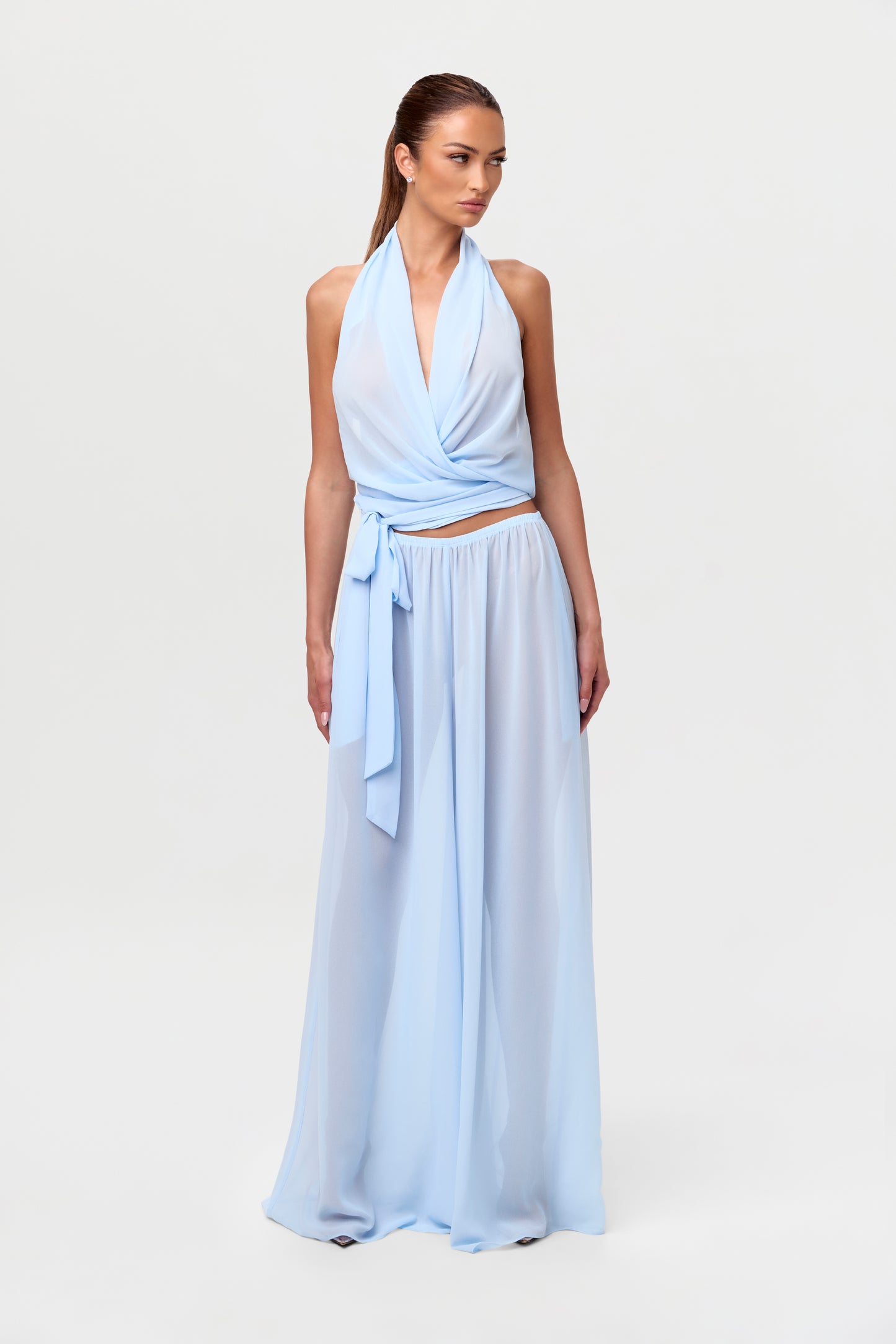 Chiffon Wide Leg Pants