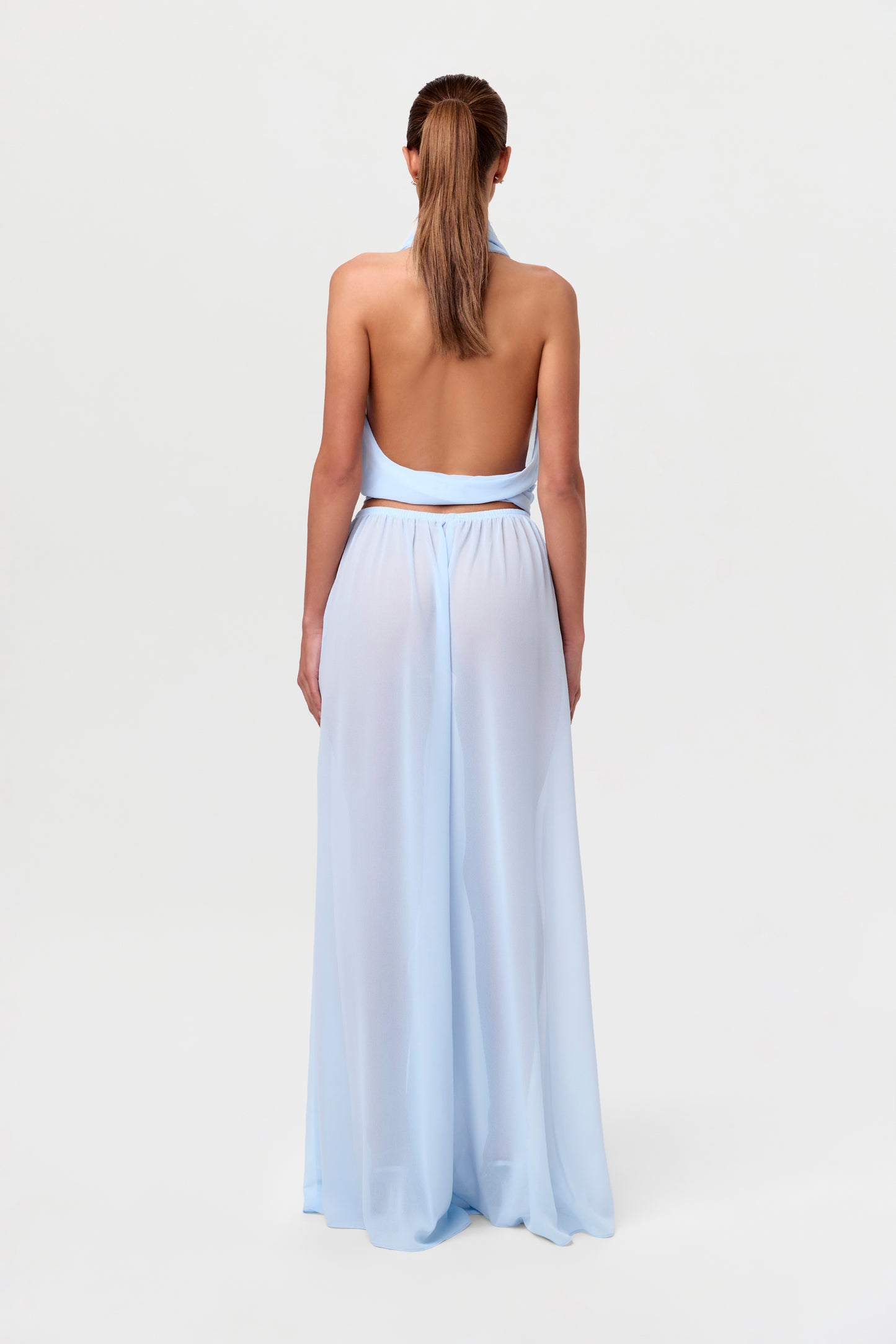 Chiffon Wrap Halter Top