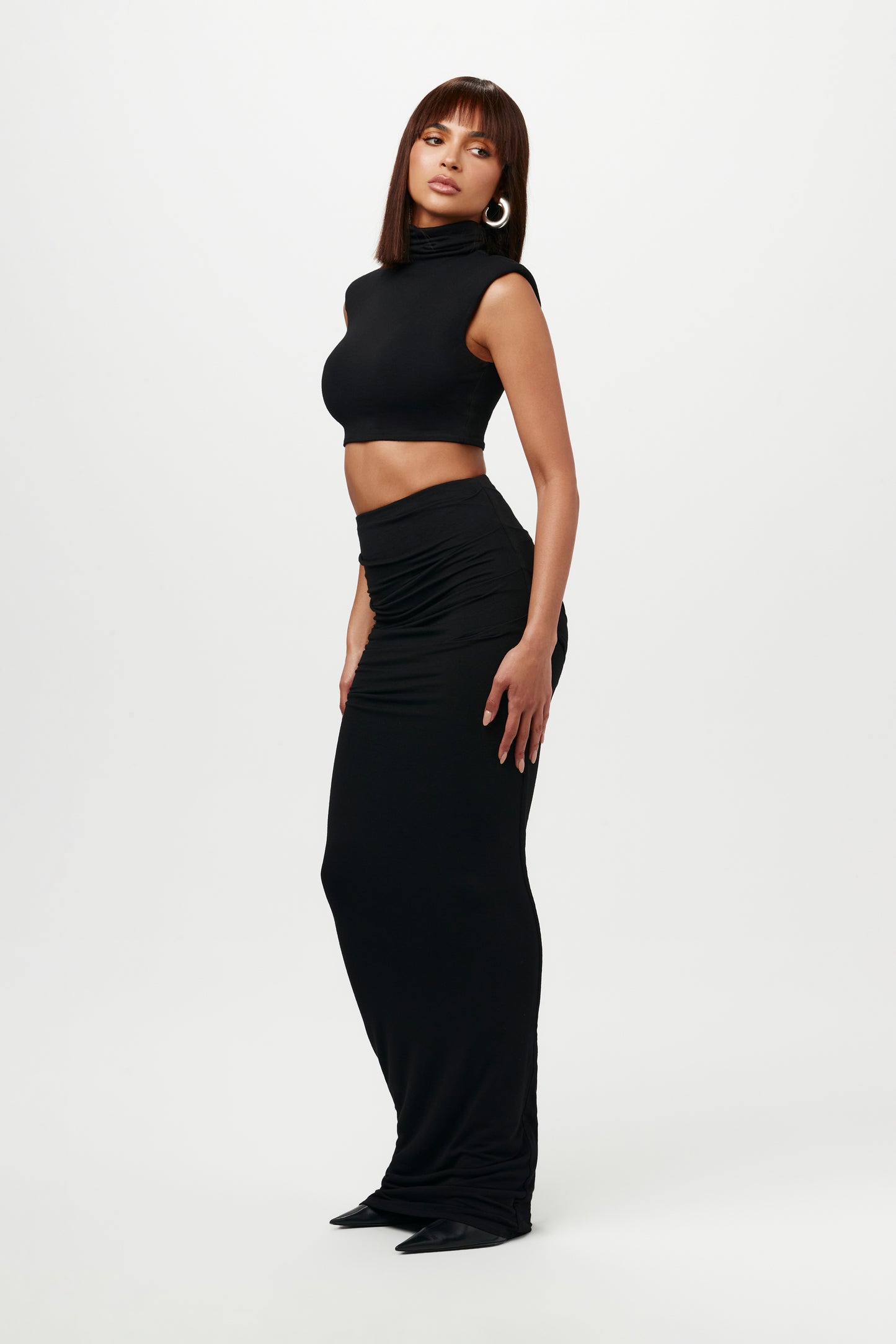 NW Turtleneck Sleeveless Crop Top