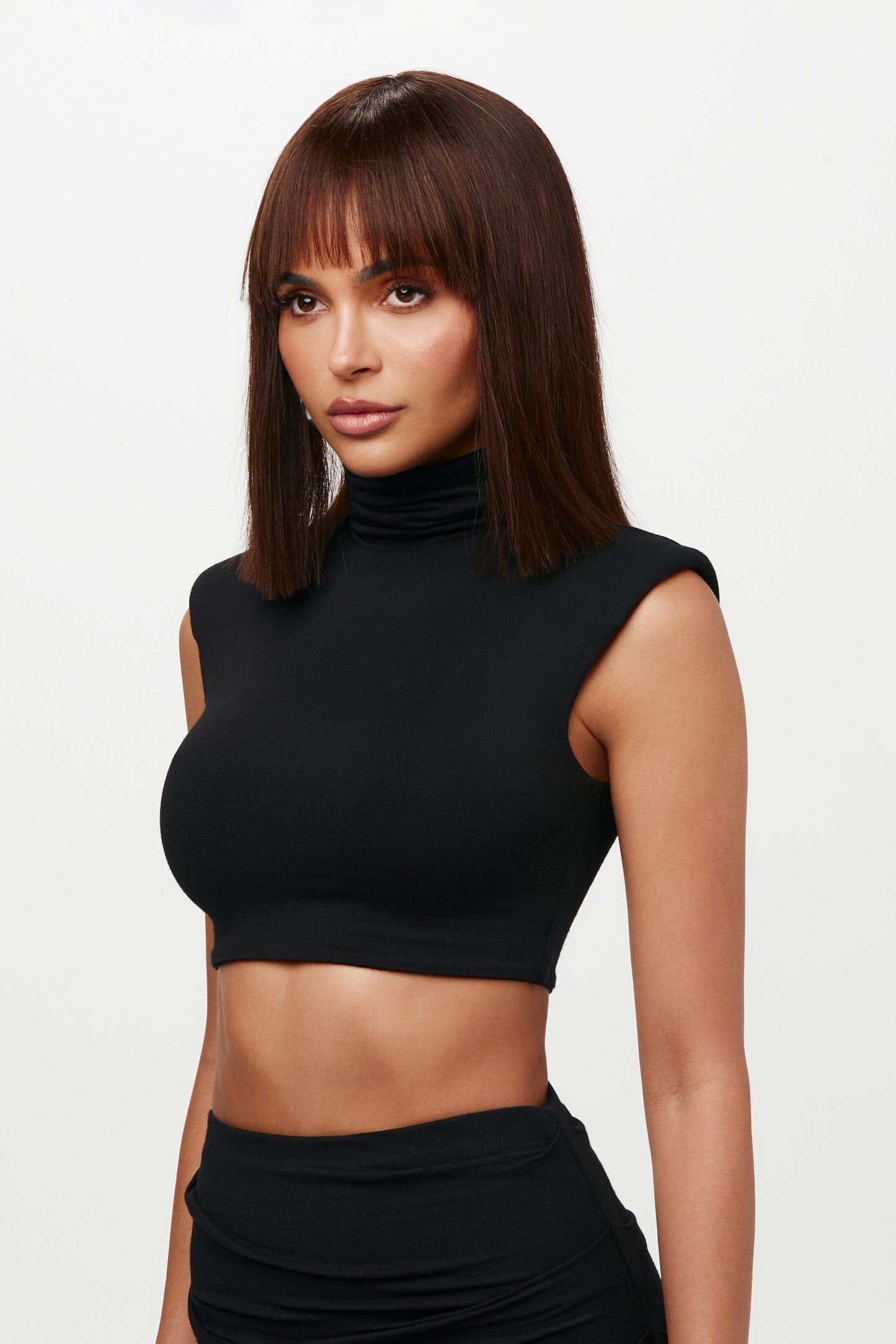 NW Turtleneck Sleeveless Crop Top