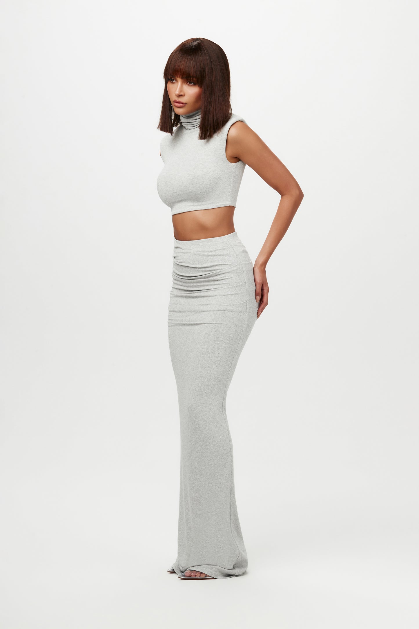 NW Turtleneck Sleeveless Crop Top