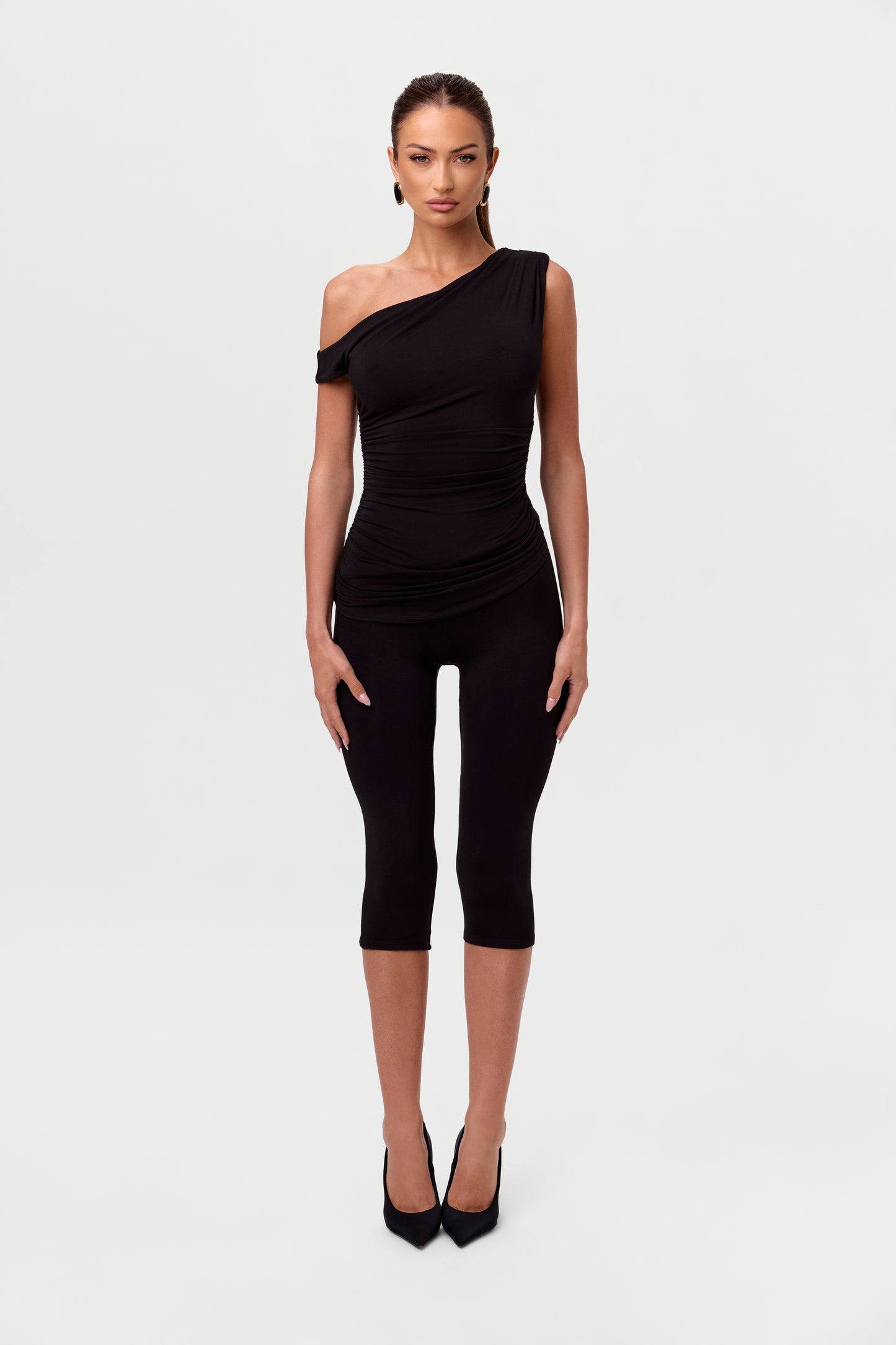 Smooth Off-Shoulder Asymmetrical Top