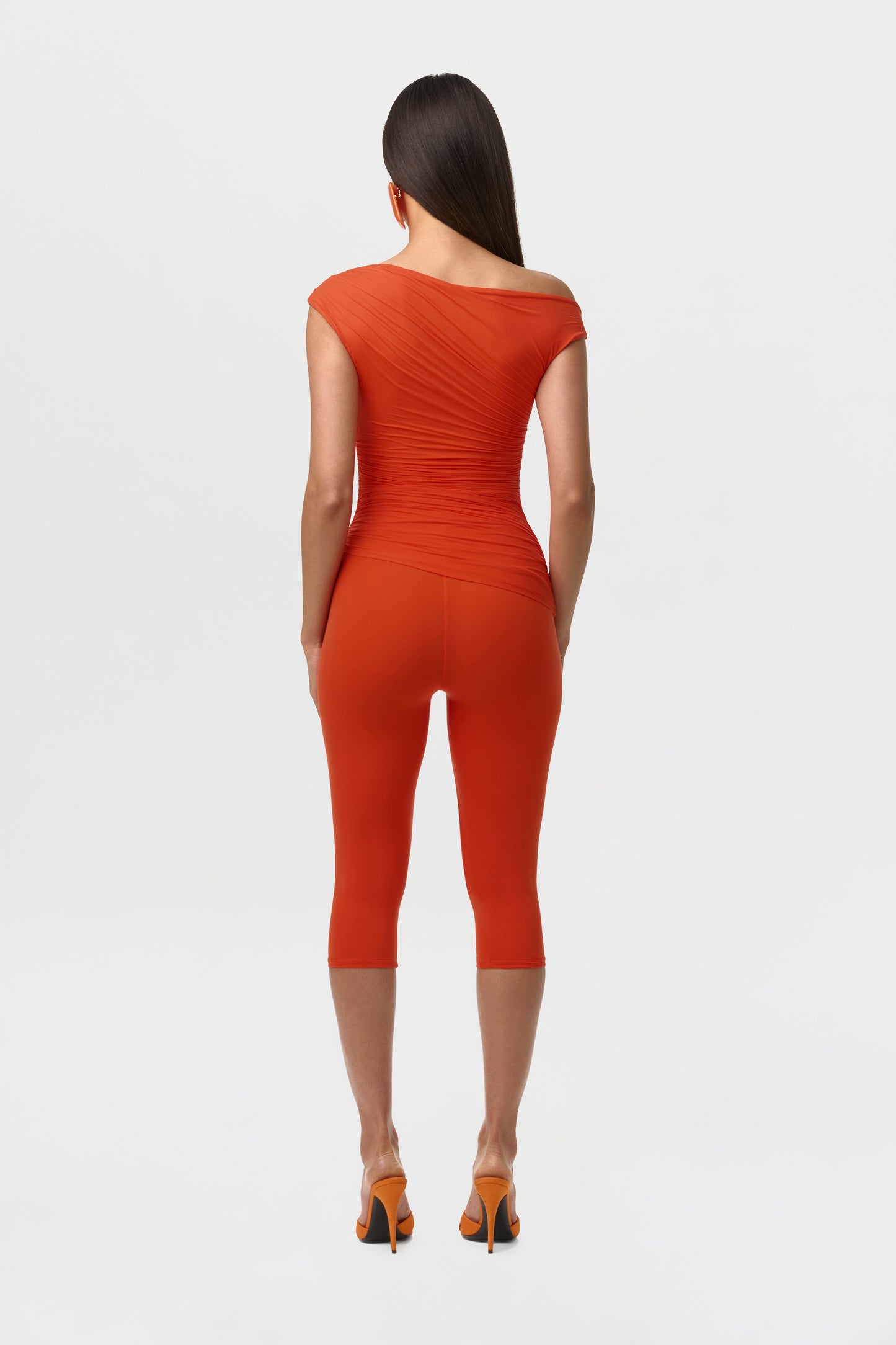 Tangerine Naked Capri Leggings