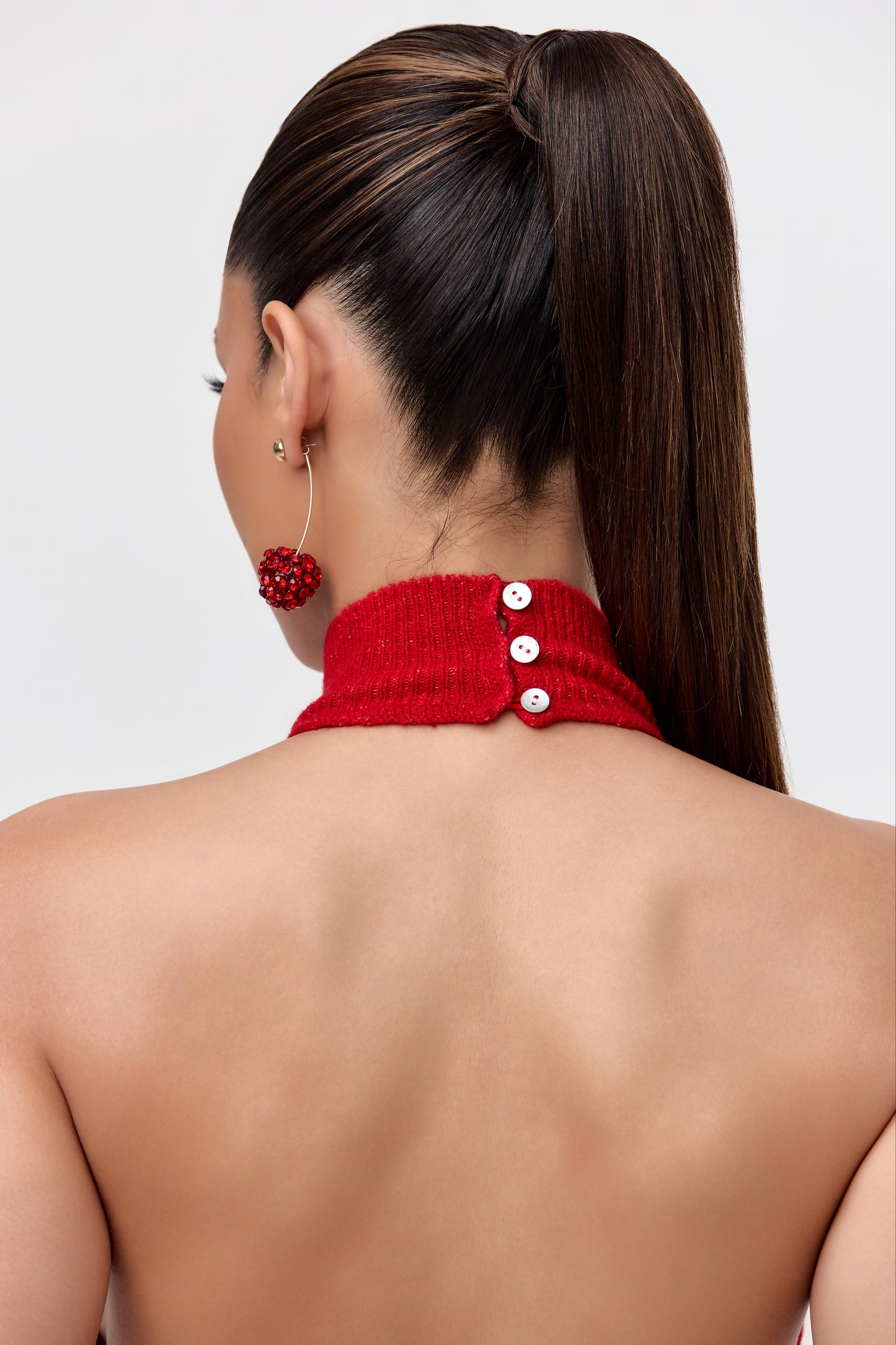 Bouclé Knit Halter Top