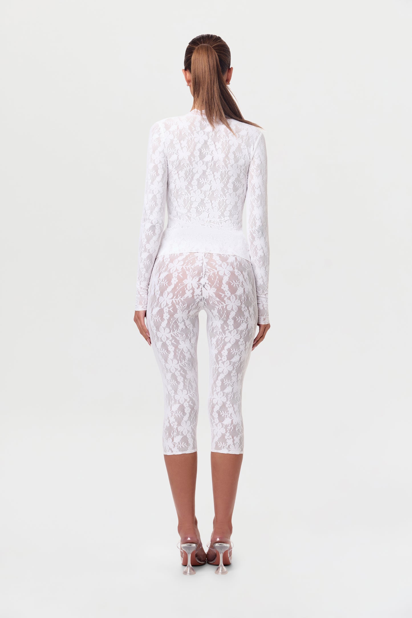 Stretch Lace Cropped Legging