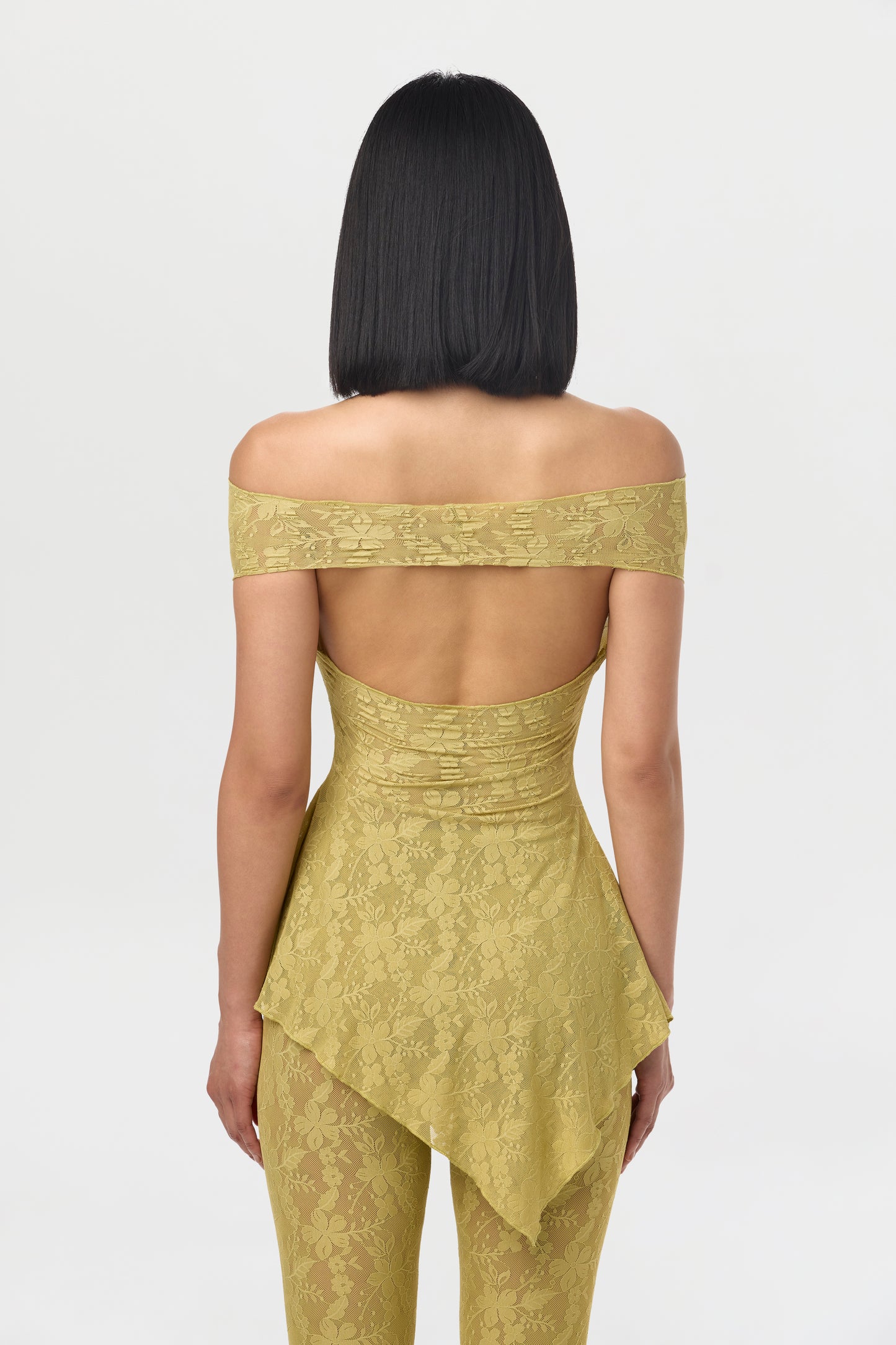 Stretch Lace Off-Shoulder Top