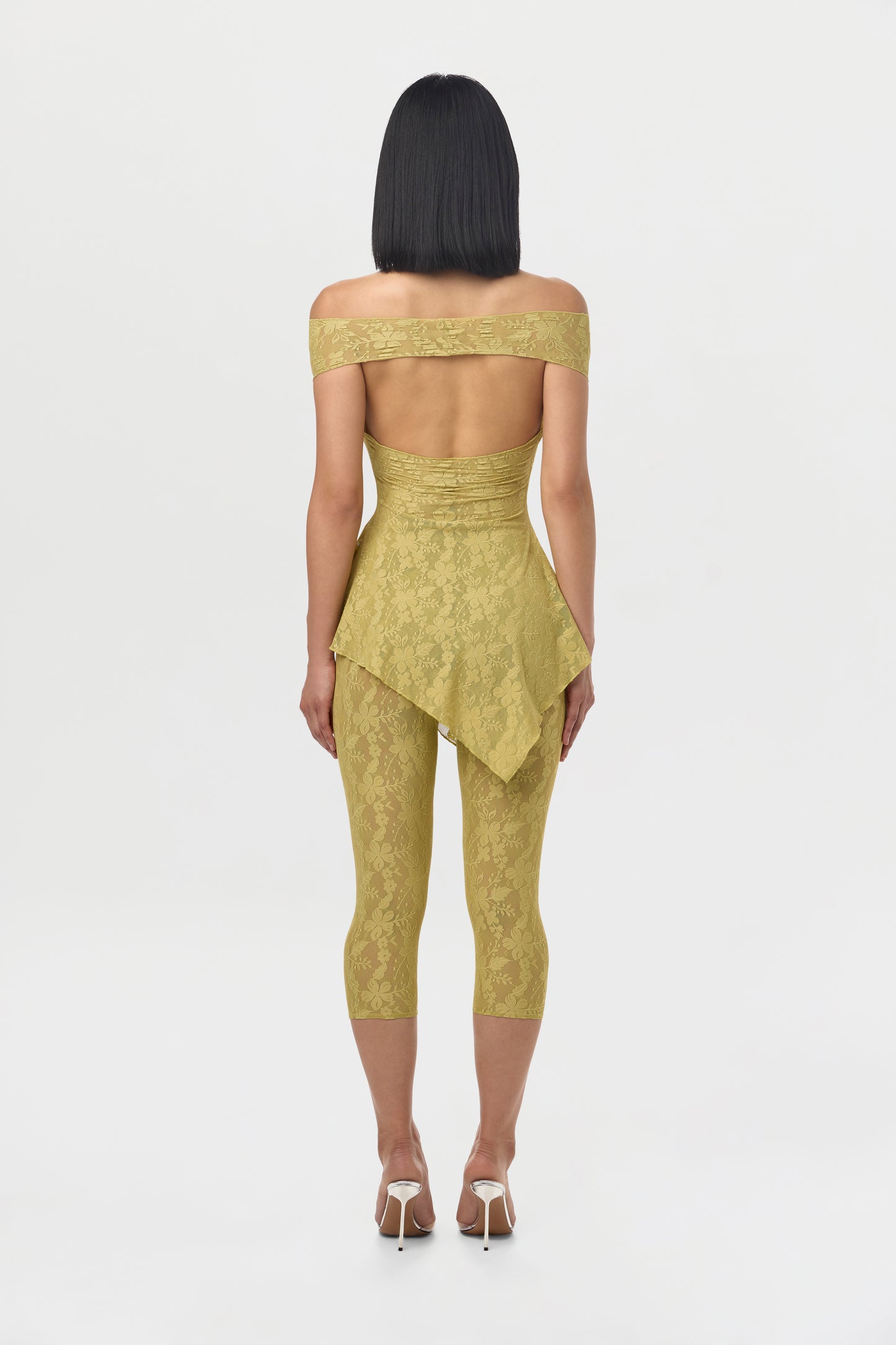 Stretch Lace Cropped Legging