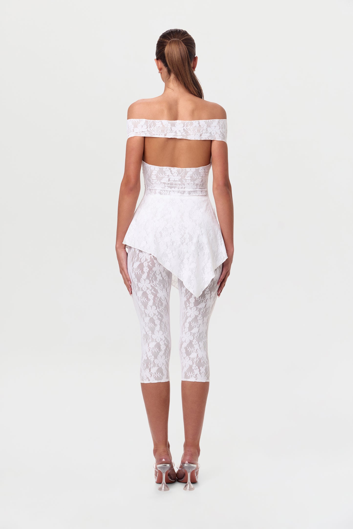 Stretch Lace Off-Shoulder Top