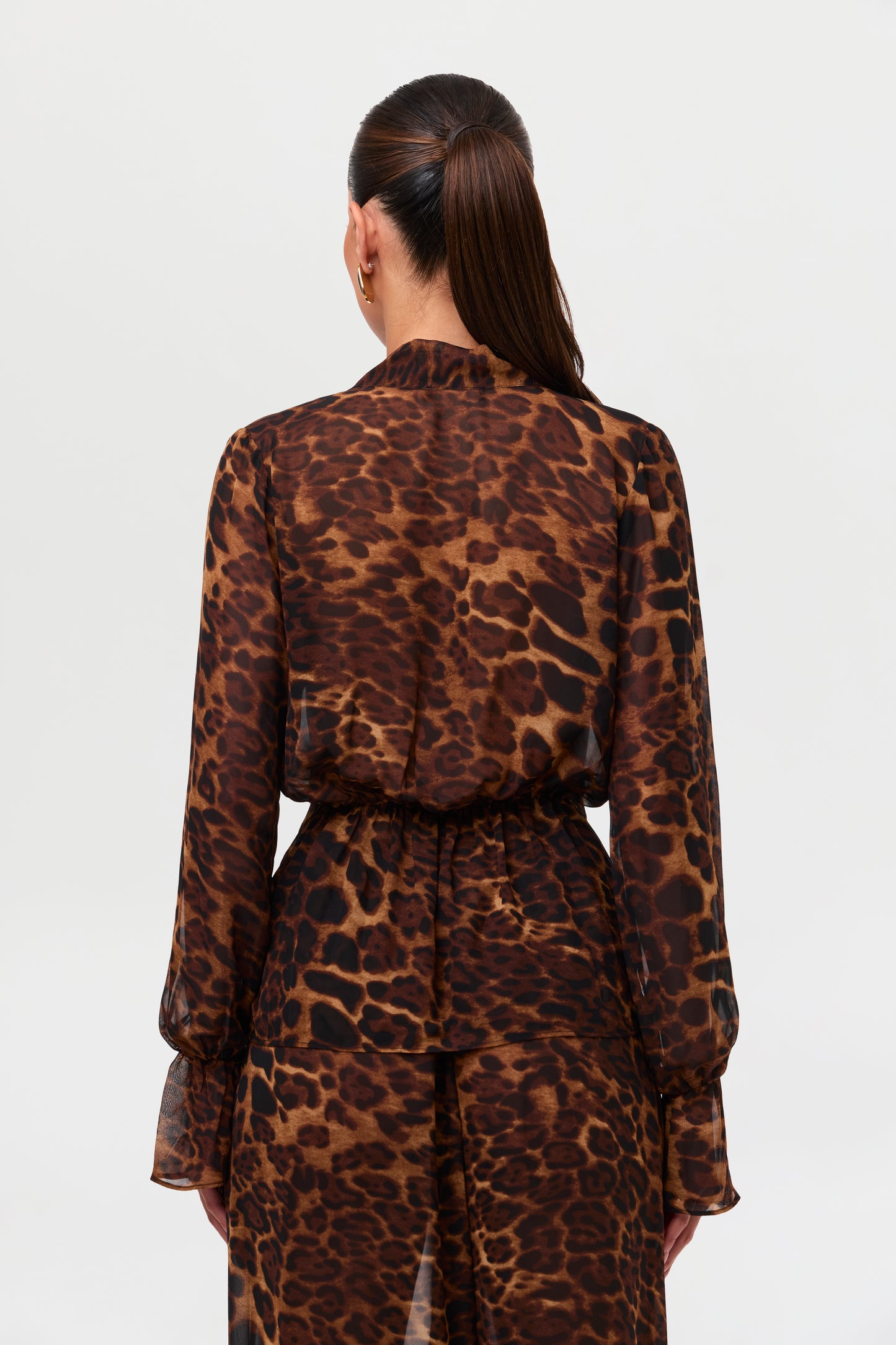 Chiffon Plunge Wrap Top