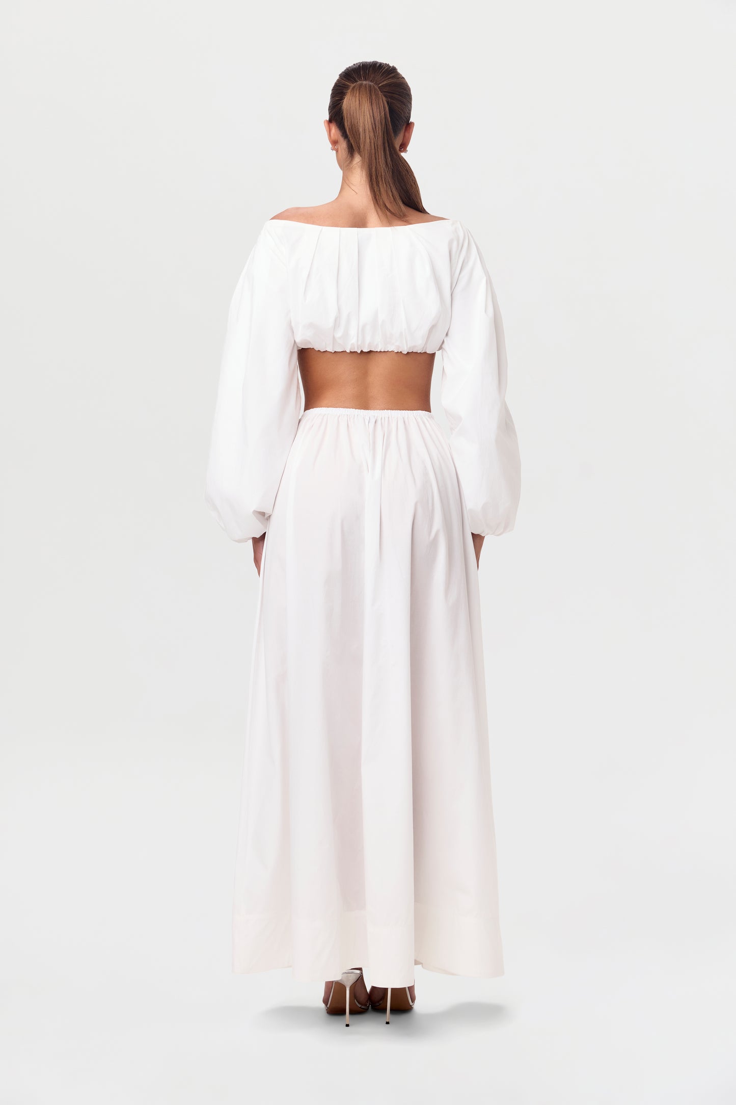 Shirting Flare Maxi Skirt