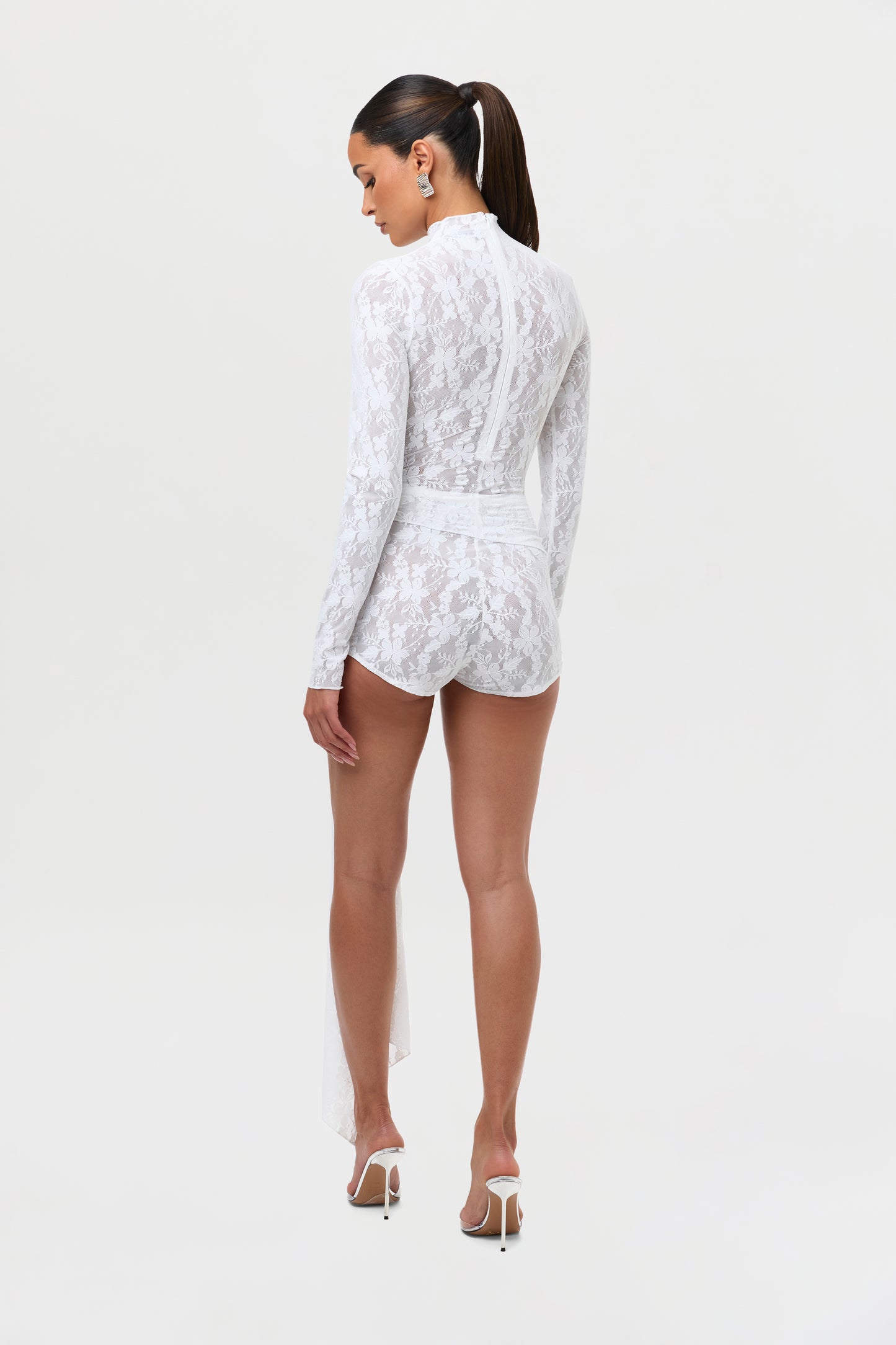 Stretch Lace Drape Top
