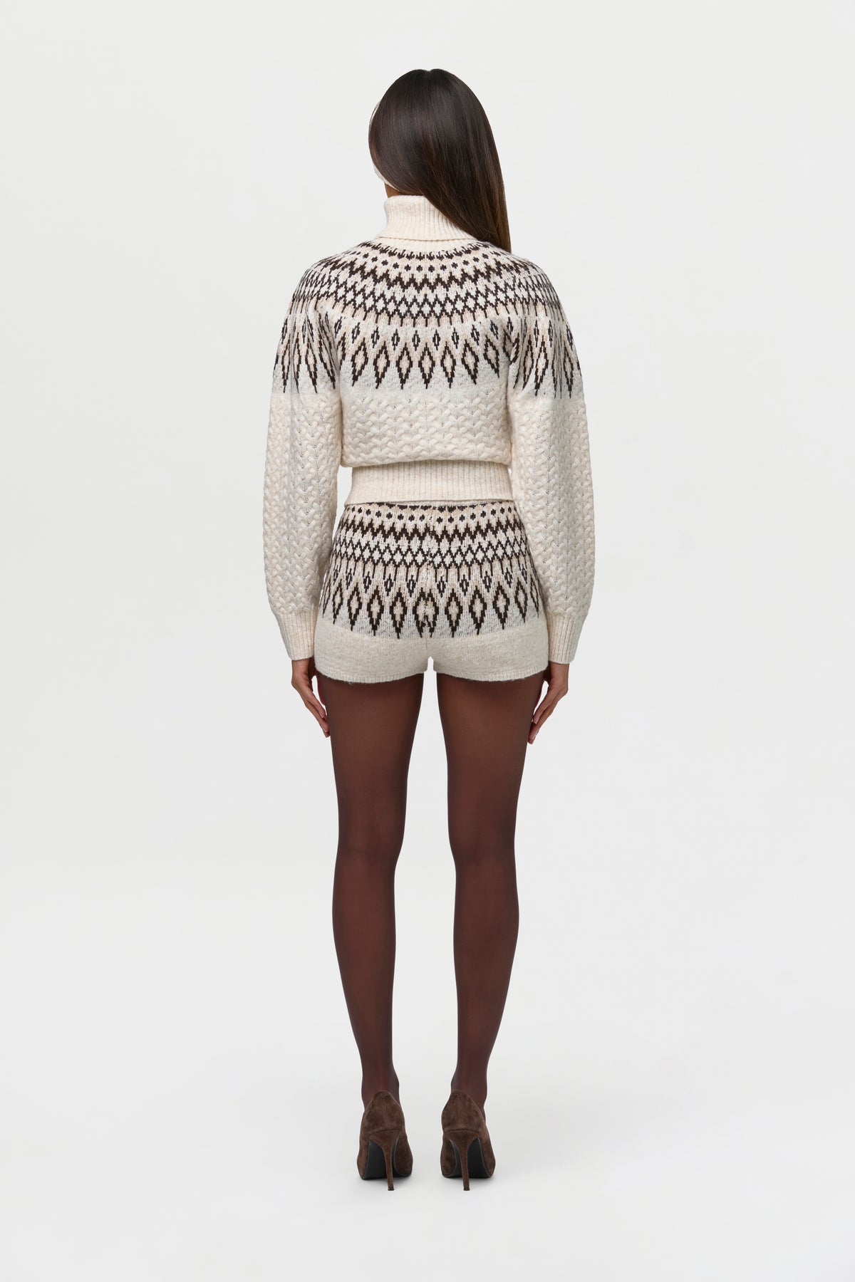 Knit Turtleneck Fair Isle Sweater