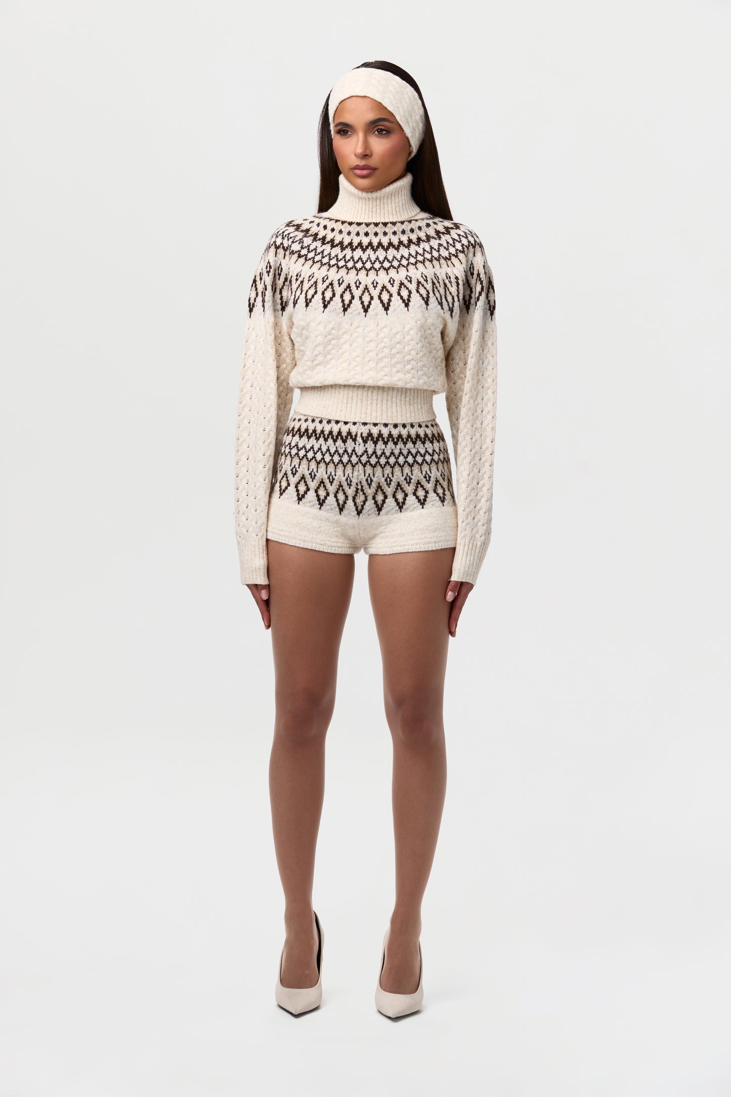Knit Fair Isle Hot Pants