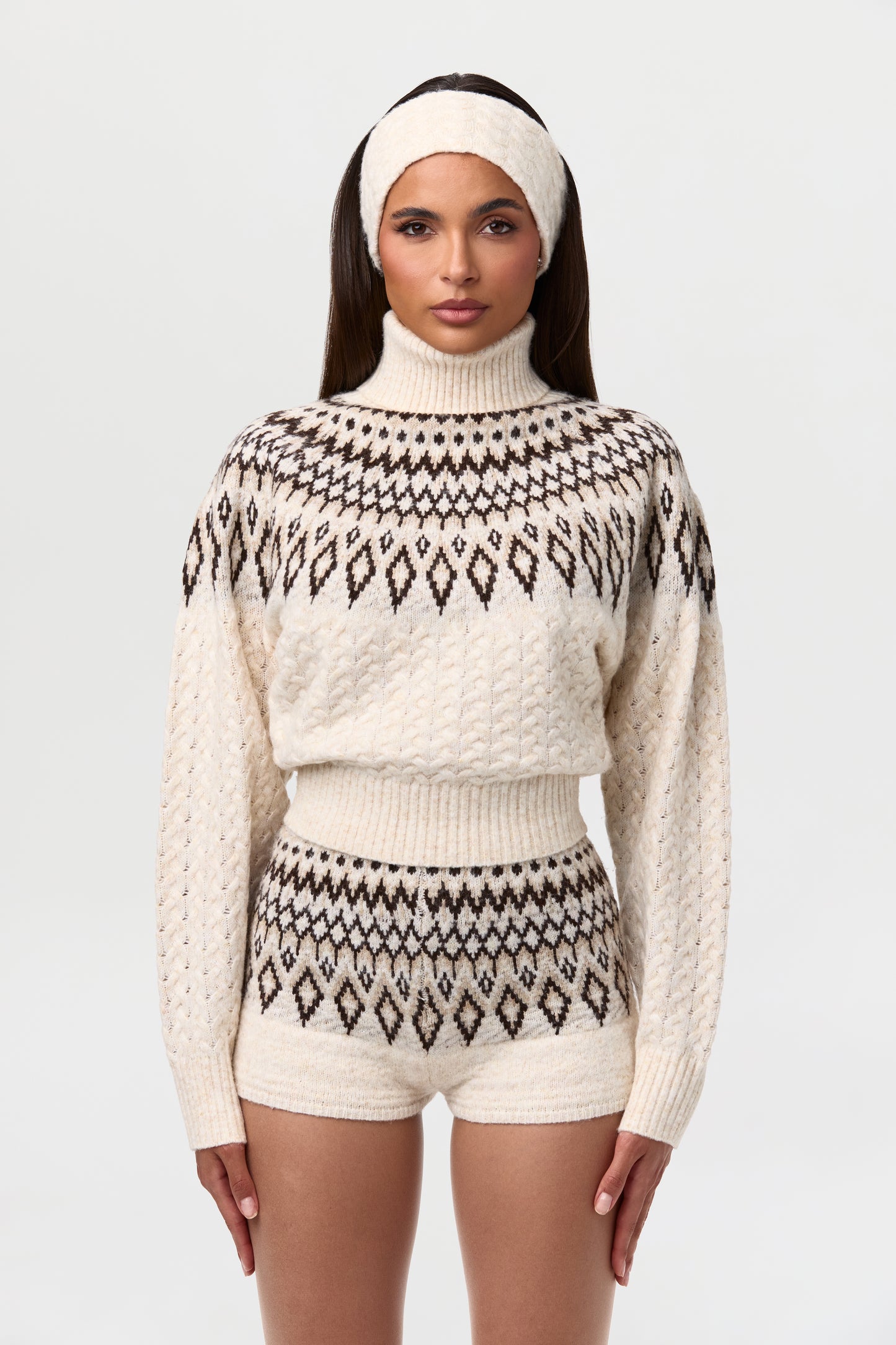 Knit Fair Isle Hot Pants