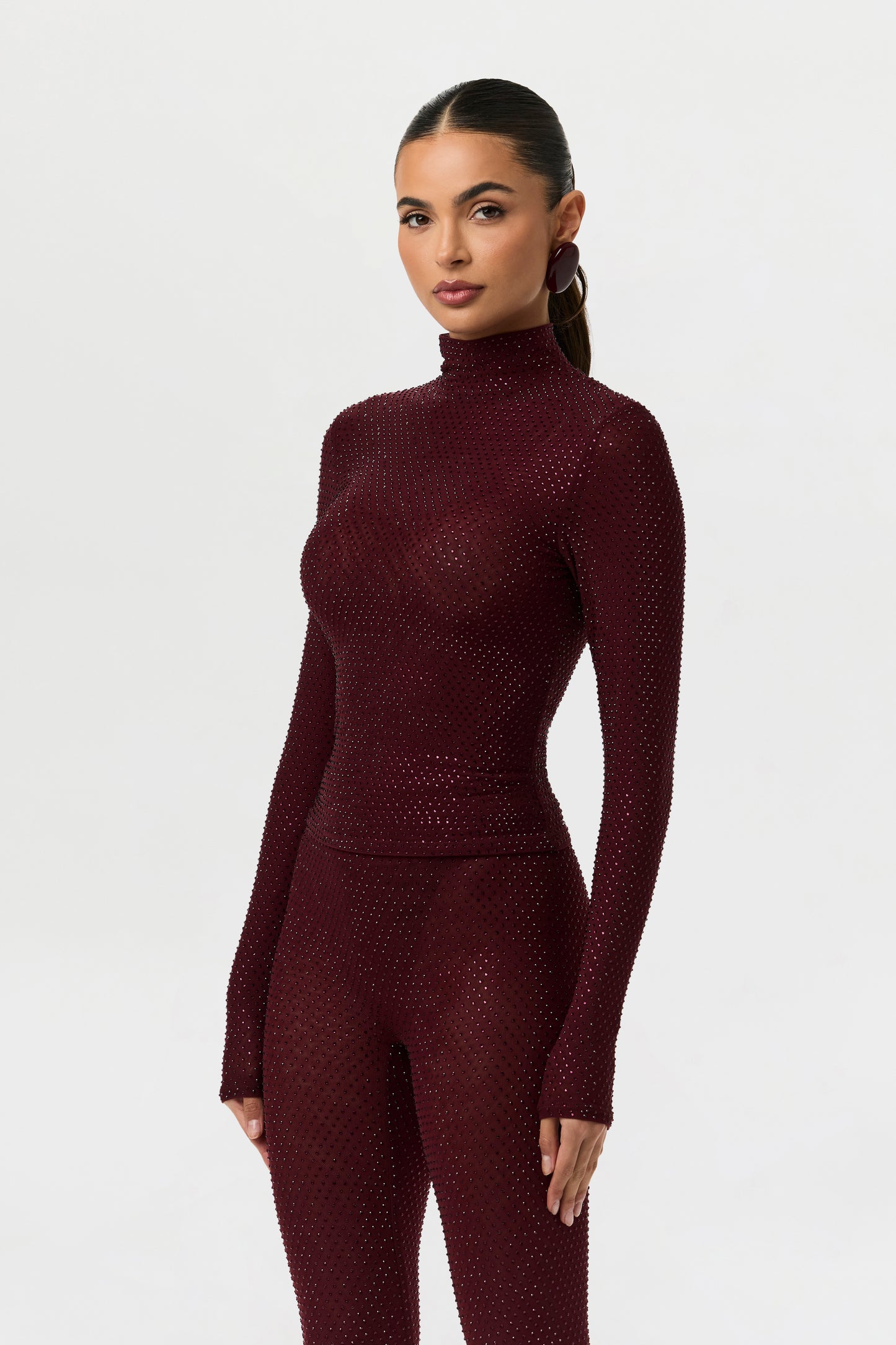 Crystal Turtleneck Top