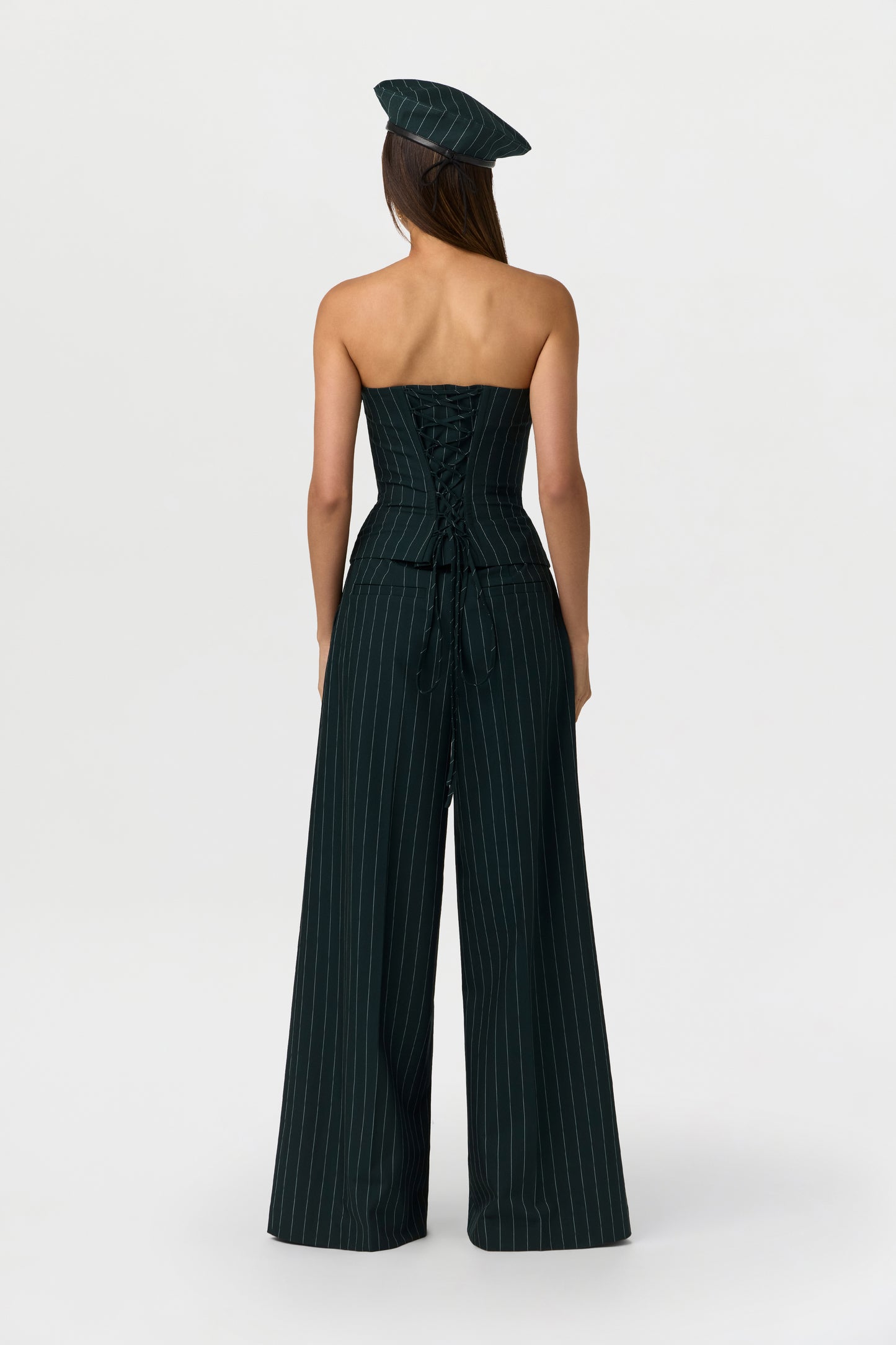 Suiting Pinstripe Corset Top